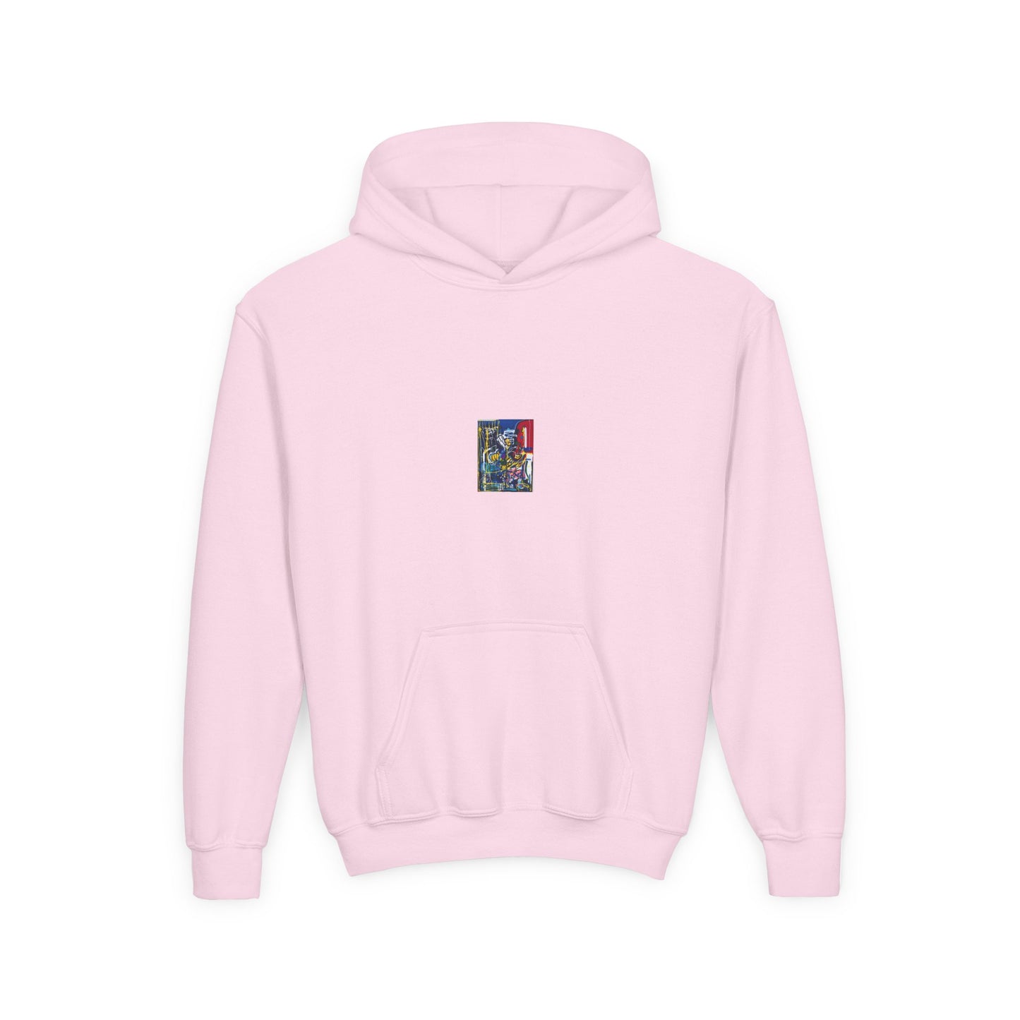 Colorful Youth Hoodie with Artistic Print, Youth Sweatshirt, Trendy Hoodie for Kids, Stylish Hooded Sweatshirt, Gift for Young Artists