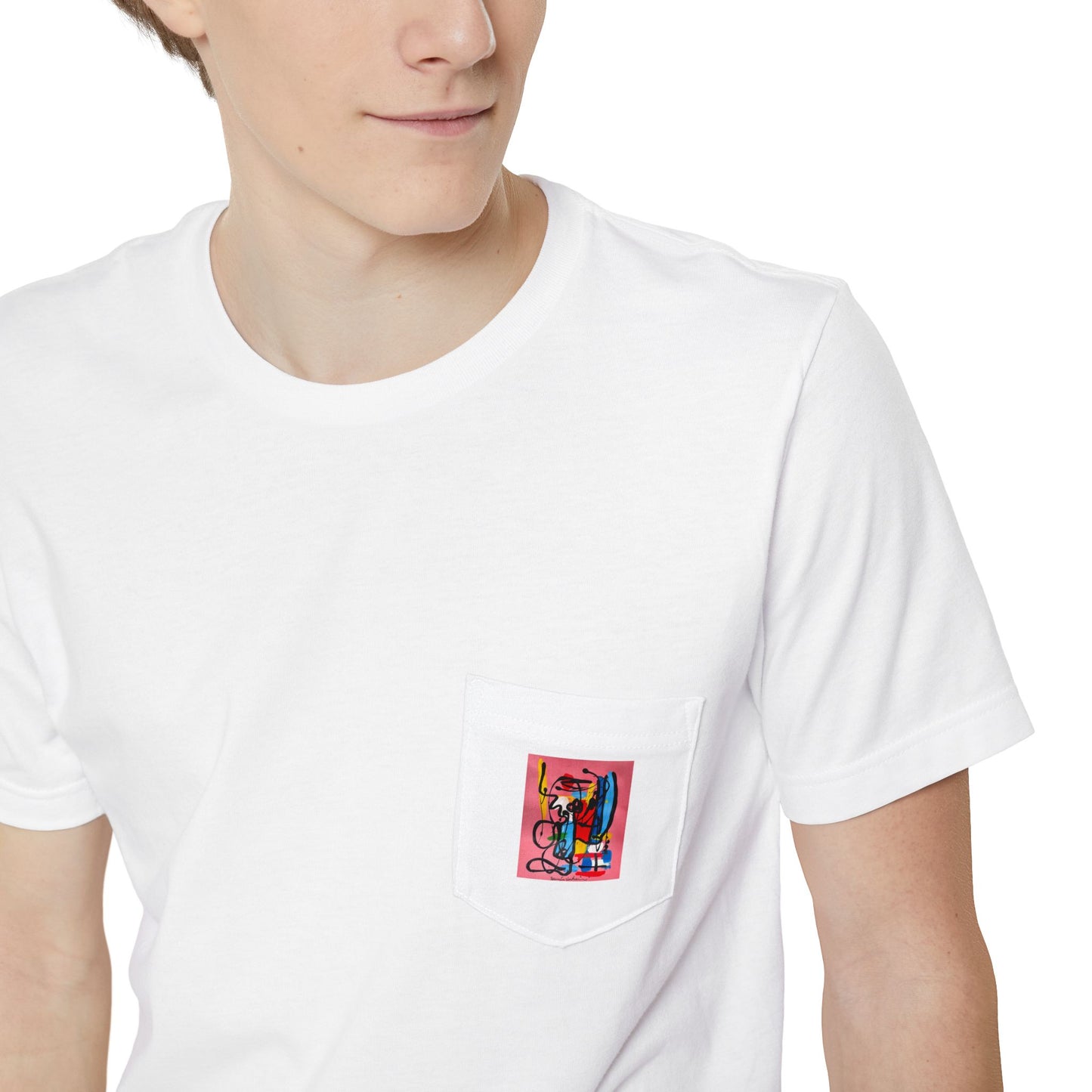 “Little Monster Tee”Colorful Graphic Pocket T-shirt, Casual Tee, Unisex Shirt, Summer Outfit, Gift for Him/Her, Stylish Pocket Tee