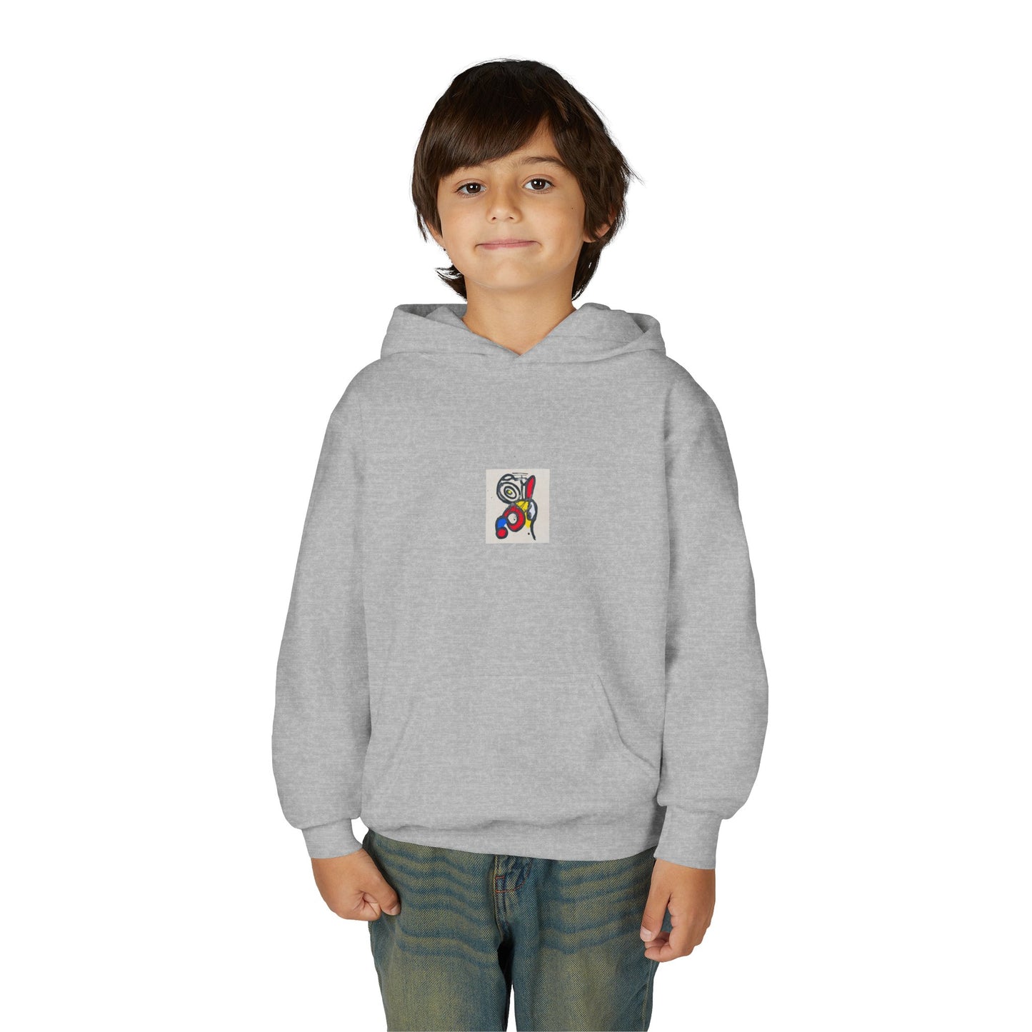 Colorful Abstract Youth Hoodie, Artistic Kids Sweatshirt, Unique Gift for Teens, Trendy Casual Wear, Perfect for Art Lovers, Kids' Fashion