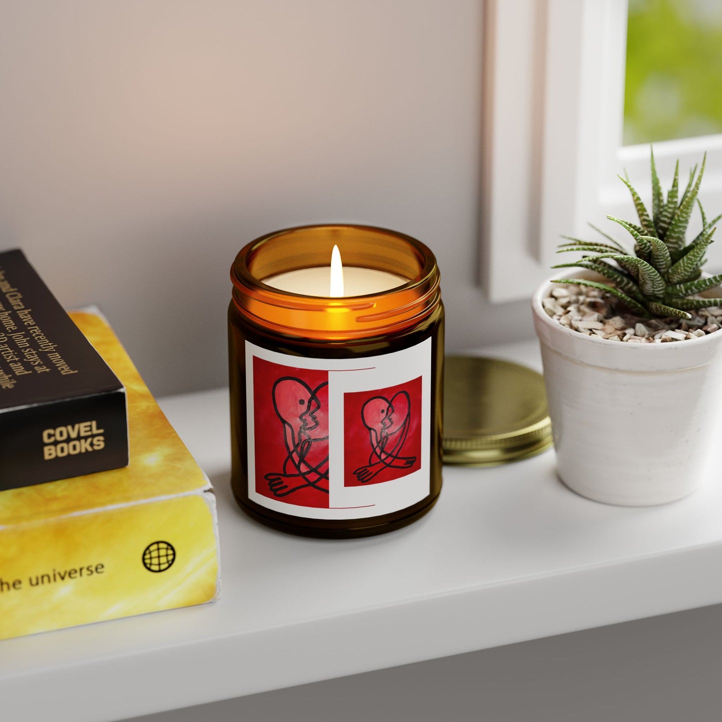 Candle with Heartfelt Design, Scented Candles, Gift for Loved Ones, Home Decor, Aromatherapy, Relaxation