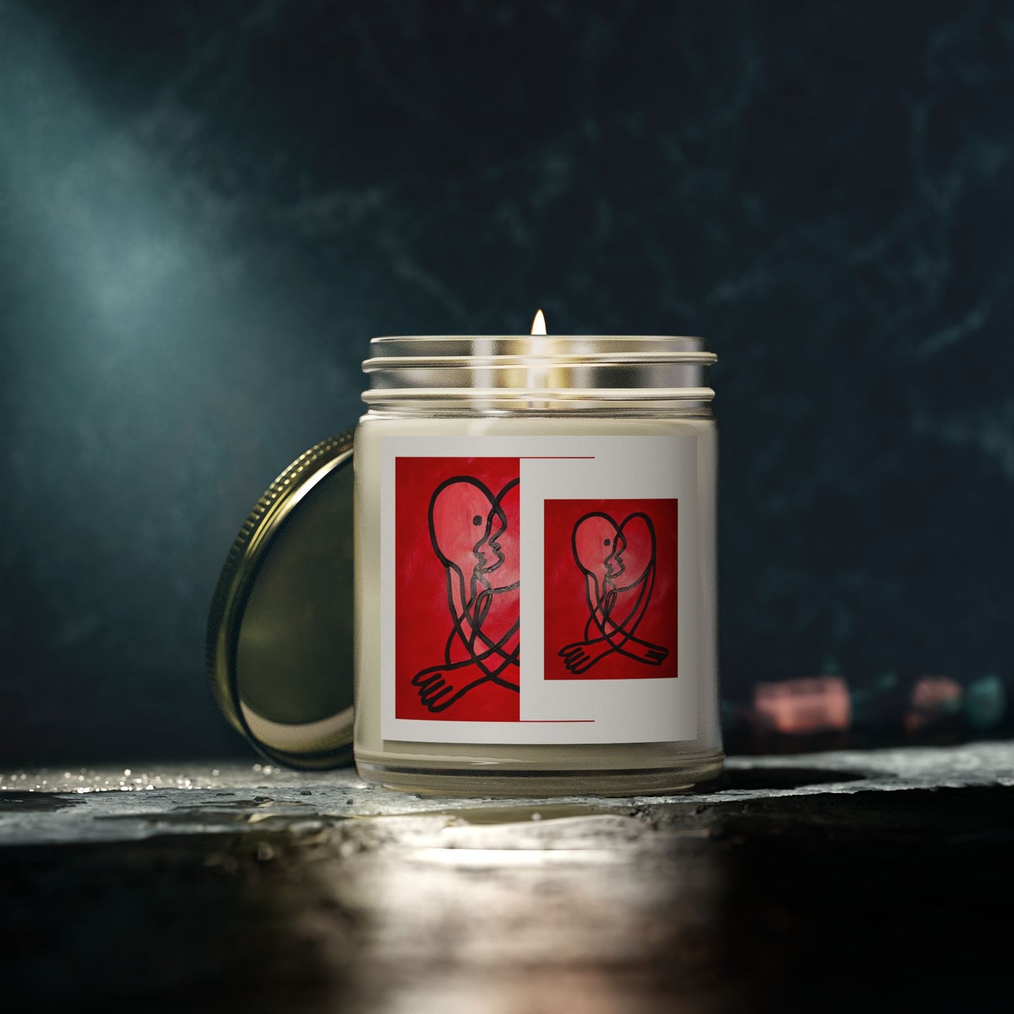 Candle with Heartfelt Design, Scented Candles, Gift for Loved Ones, Home Decor, Aromatherapy, Relaxation