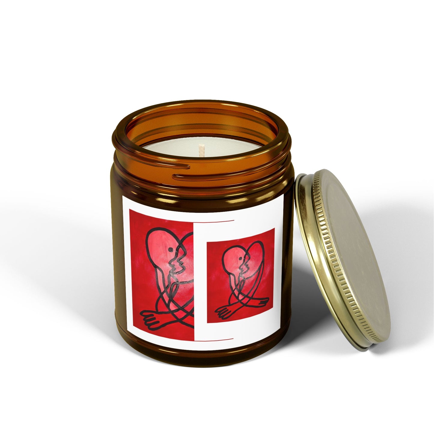 Candle with Heartfelt Design, Scented Candles, Gift for Loved Ones, Home Decor, Aromatherapy, Relaxation