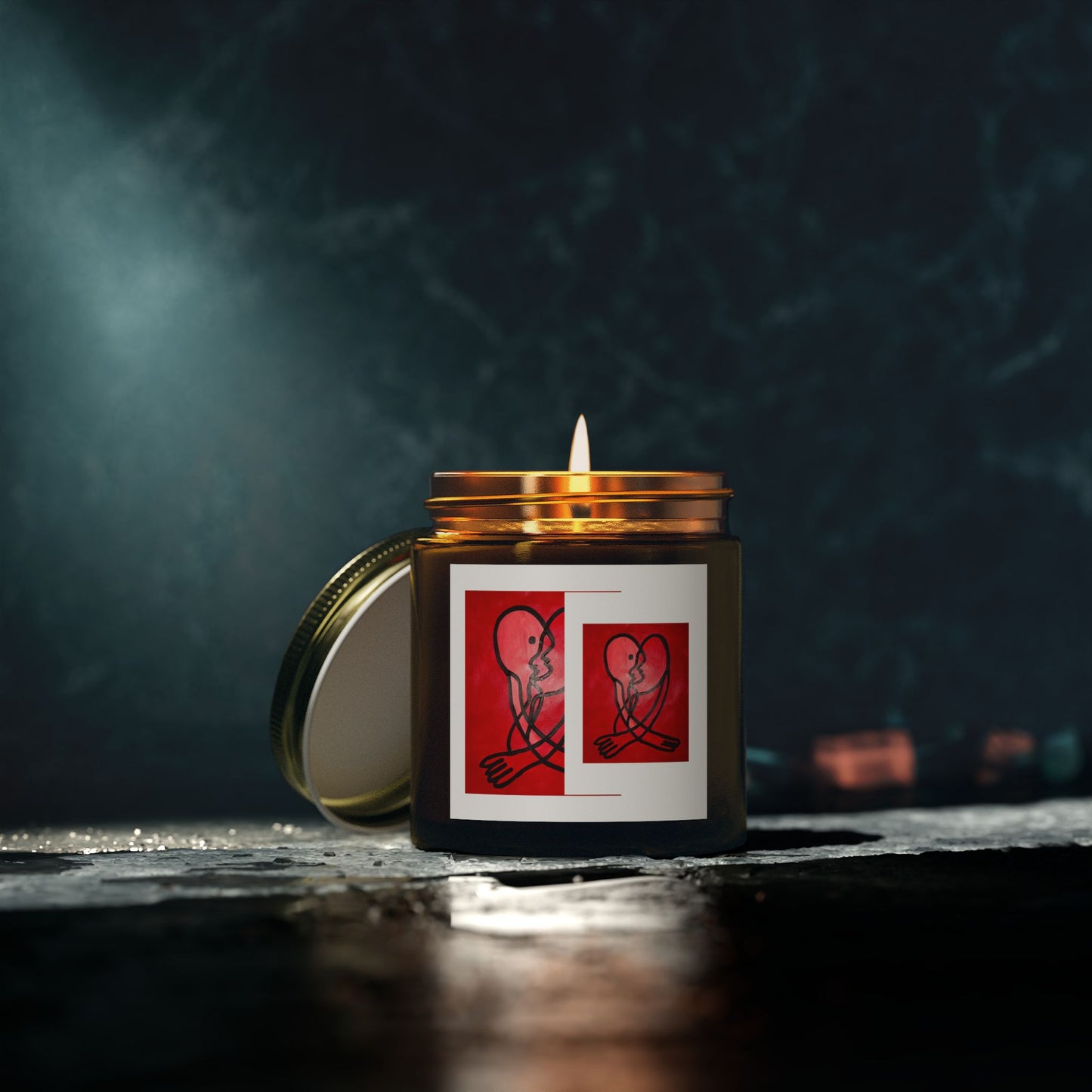 Candle with Heartfelt Design, Scented Candles, Gift for Loved Ones, Home Decor, Aromatherapy, Relaxation