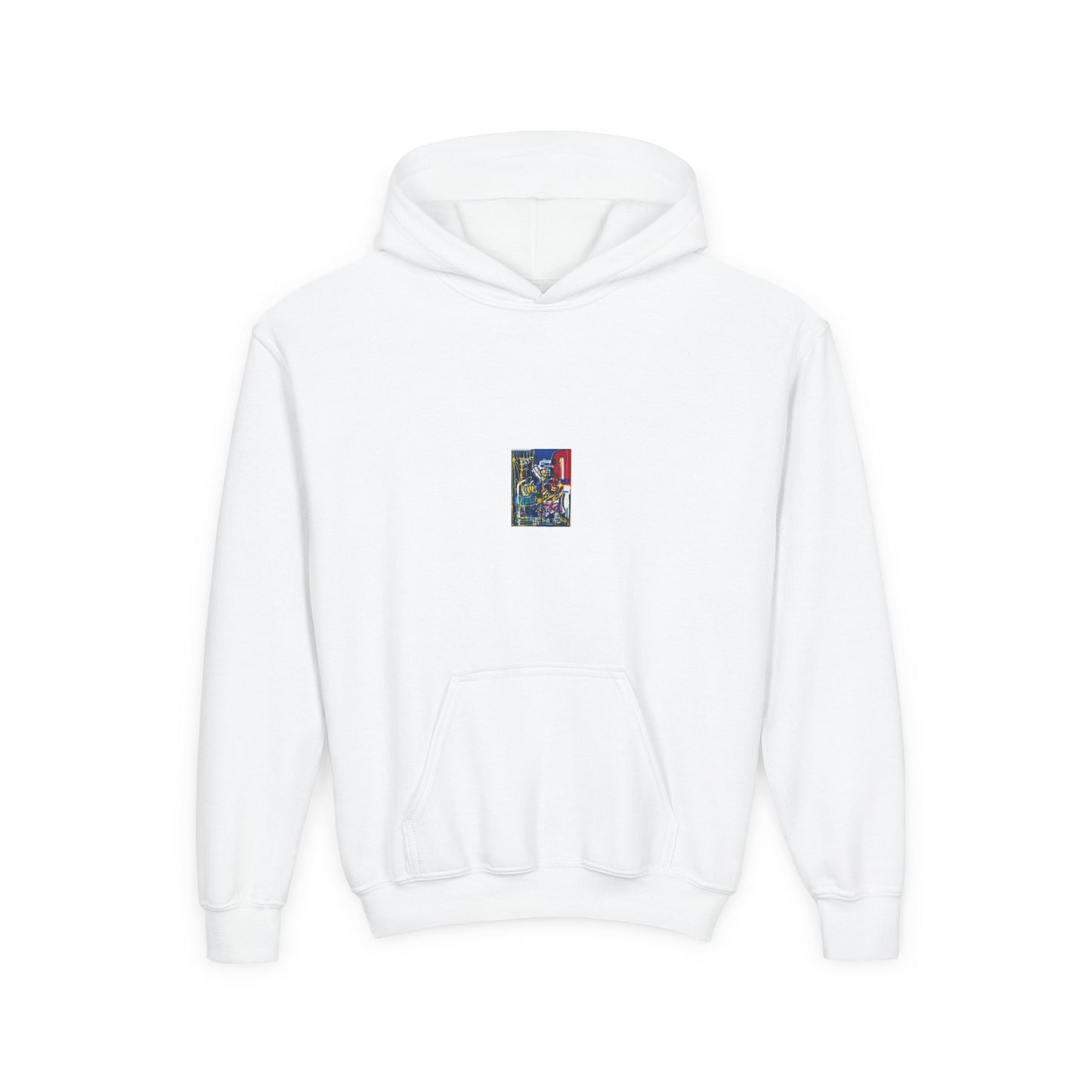 Colorful Youth Hoodie with Artistic Print, Youth Sweatshirt, Trendy Hoodie for Kids, Stylish Hooded Sweatshirt, Gift for Young Artists
