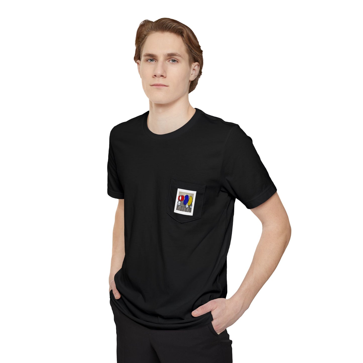 “Little Monster Tee”Colorful Graphic Pocket T-shirt, Casual Tee, Unisex Shirt, Summer Outfit, Gift for Him/Her, Stylish Pocket Tee