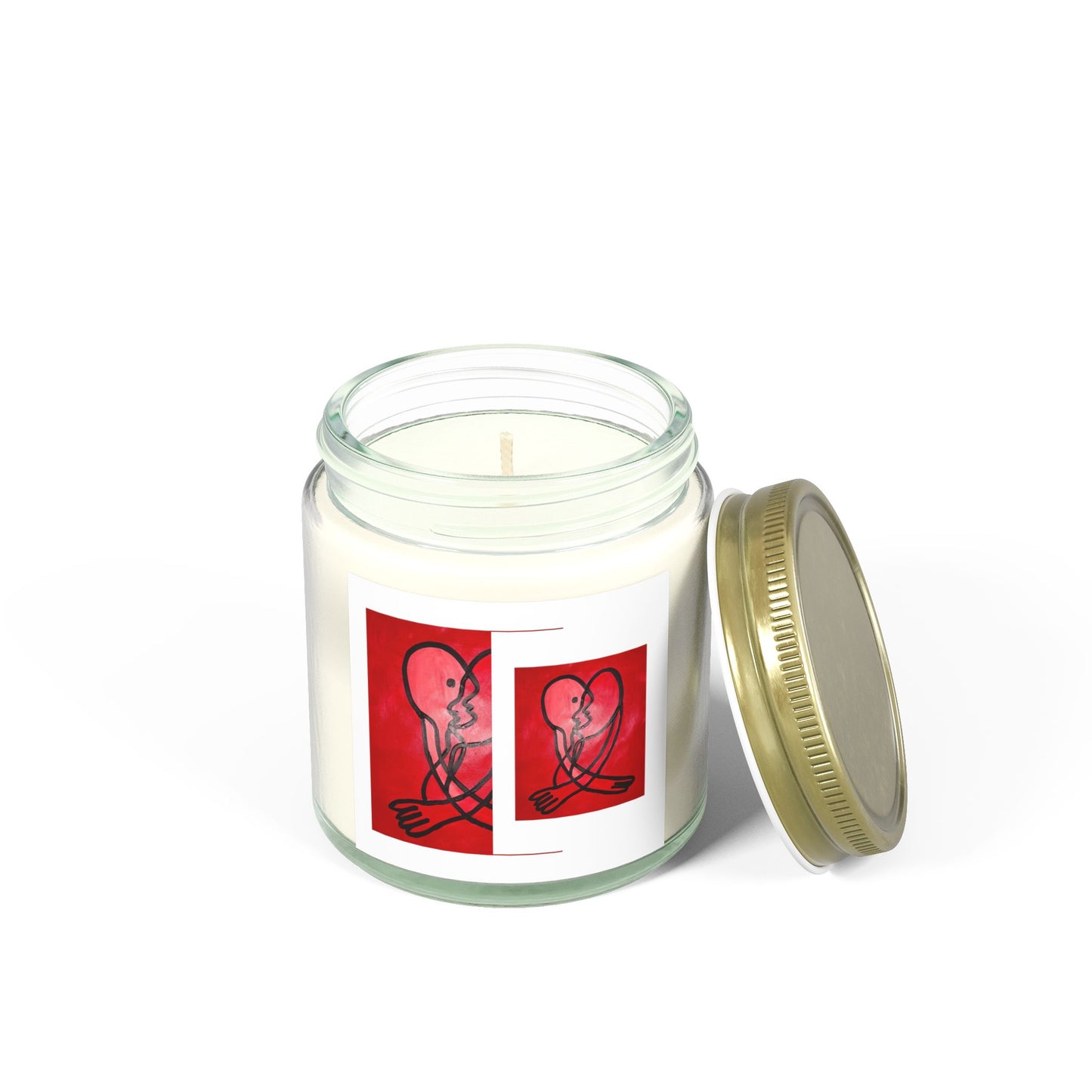 Candle with Heartfelt Design, Scented Candles, Gift for Loved Ones, Home Decor, Aromatherapy, Relaxation