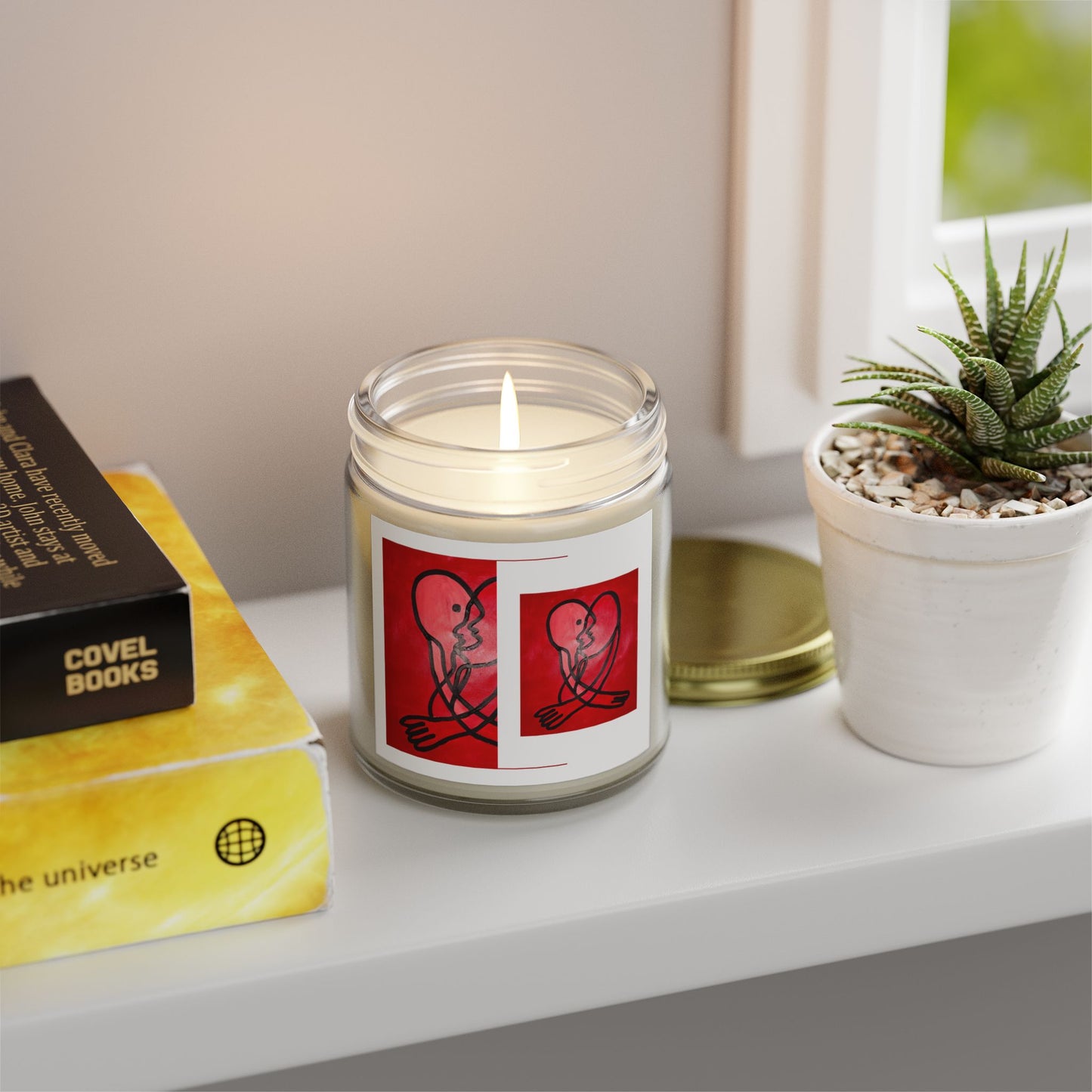 Candle with Heartfelt Design, Scented Candles, Gift for Loved Ones, Home Decor, Aromatherapy, Relaxation