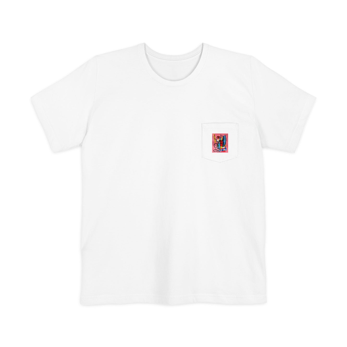 “Little Monster Tee”Colorful Graphic Pocket T-shirt, Casual Tee, Unisex Shirt, Summer Outfit, Gift for Him/Her, Stylish Pocket Tee
