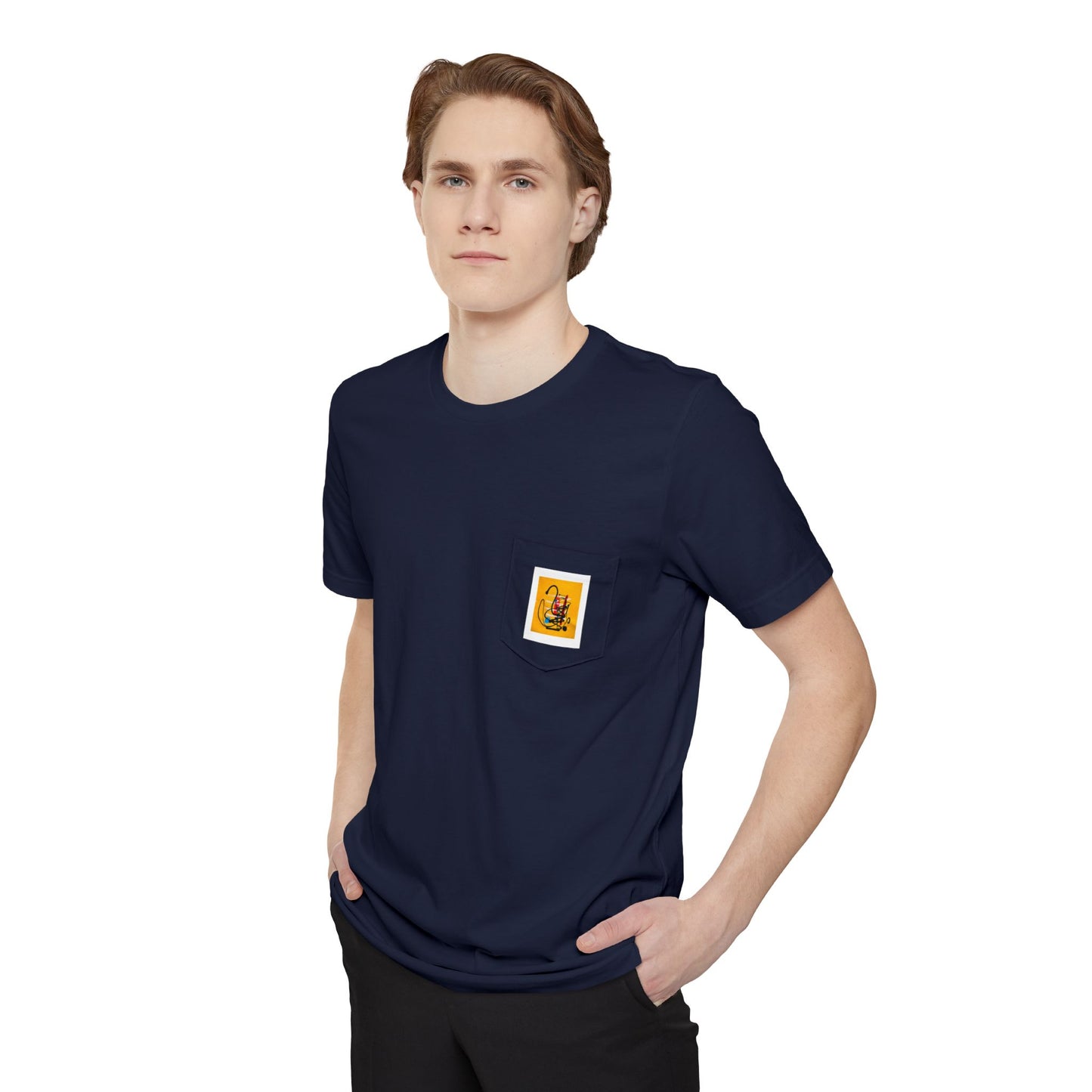 “Little Monster Tee”Colorful Graphic Pocket T-shirt, Casual Tee, Unisex Shirt, Summer Outfit, Gift for Him/Her, Stylish Pocket Tee