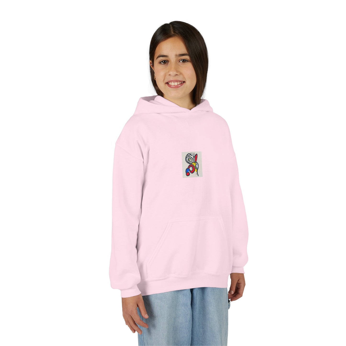 Colorful Abstract Youth Hoodie, Artistic Kids Sweatshirt, Unique Gift for Teens, Trendy Casual Wear, Perfect for Art Lovers, Kids' Fashion