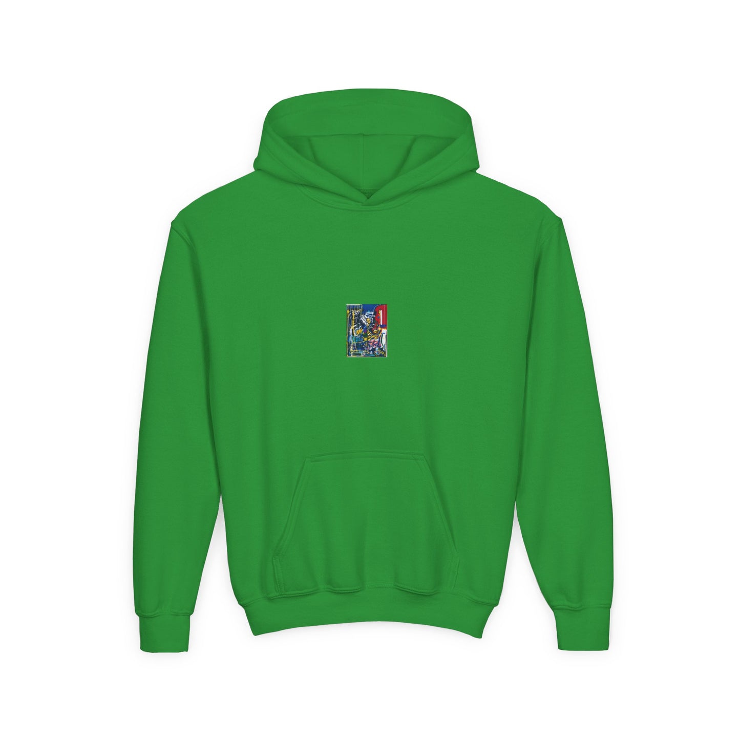 Colorful Youth Hoodie with Artistic Print, Youth Sweatshirt, Trendy Hoodie for Kids, Stylish Hooded Sweatshirt, Gift for Young Artists