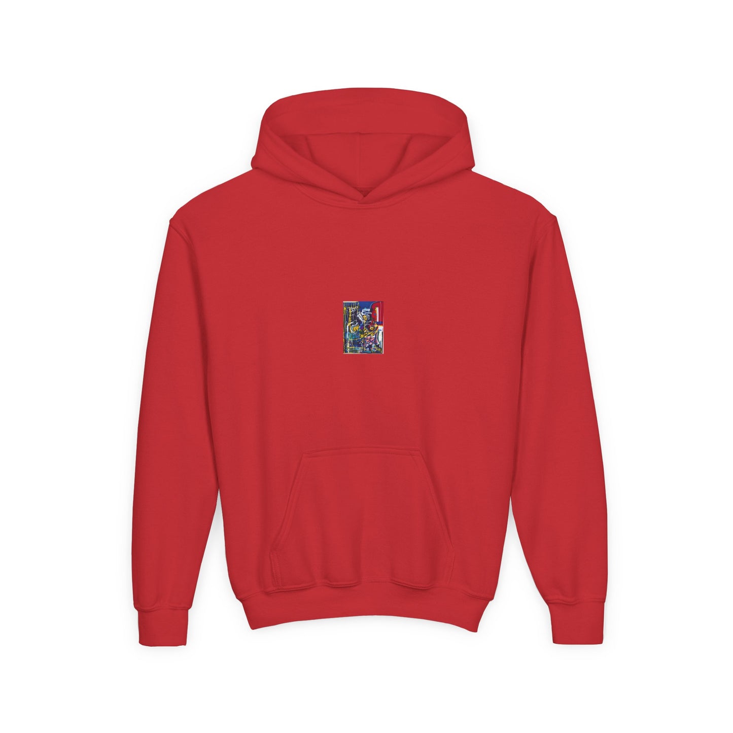 Colorful Youth Hoodie with Artistic Print, Youth Sweatshirt, Trendy Hoodie for Kids, Stylish Hooded Sweatshirt, Gift for Young Artists