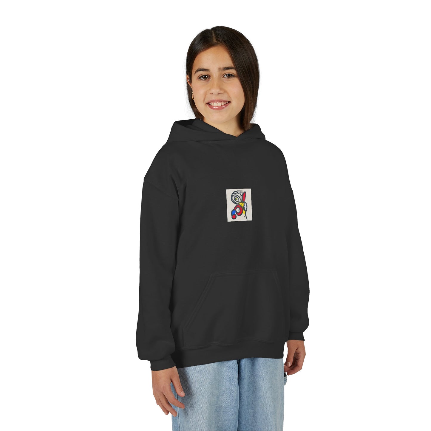 Colorful Abstract Youth Hoodie, Artistic Kids Sweatshirt, Unique Gift for Teens, Trendy Casual Wear, Perfect for Art Lovers, Kids' Fashion