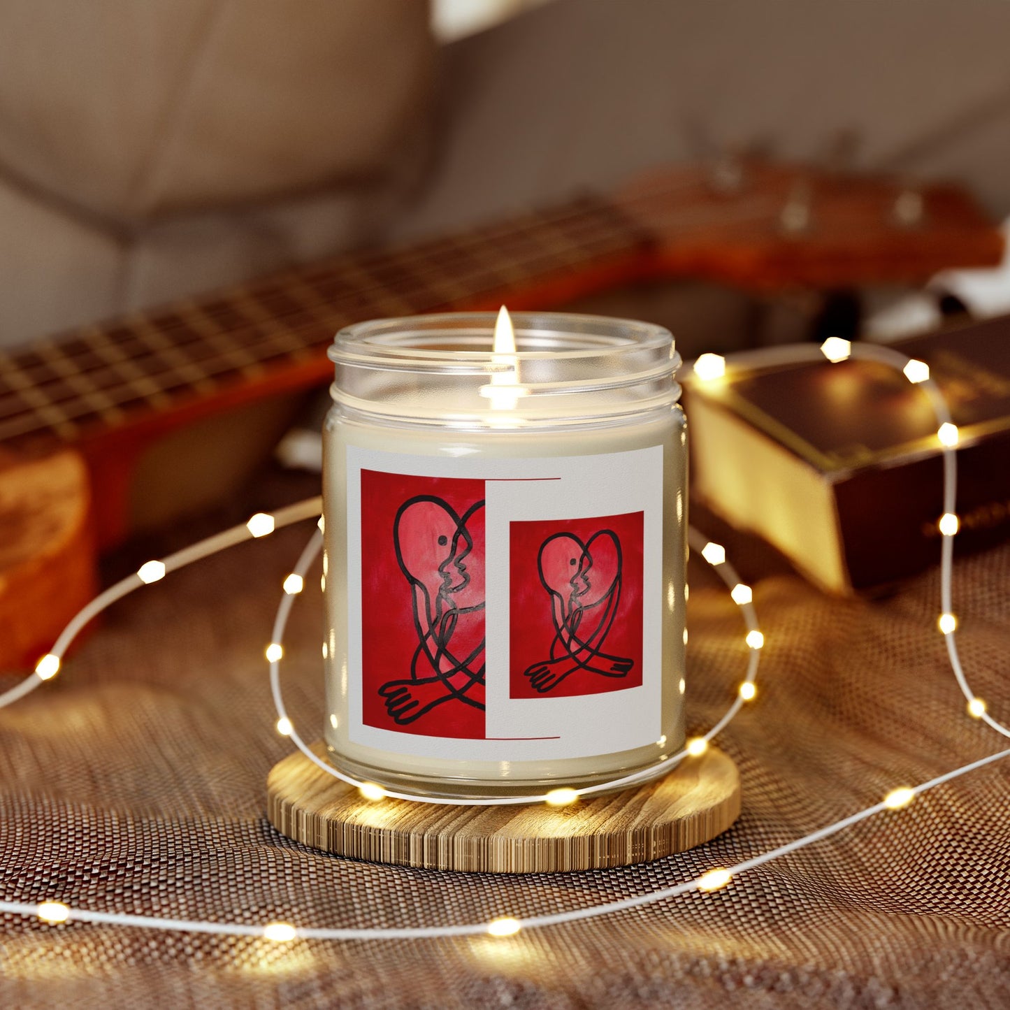 Candle with Heartfelt Design, Scented Candles, Gift for Loved Ones, Home Decor, Aromatherapy, Relaxation