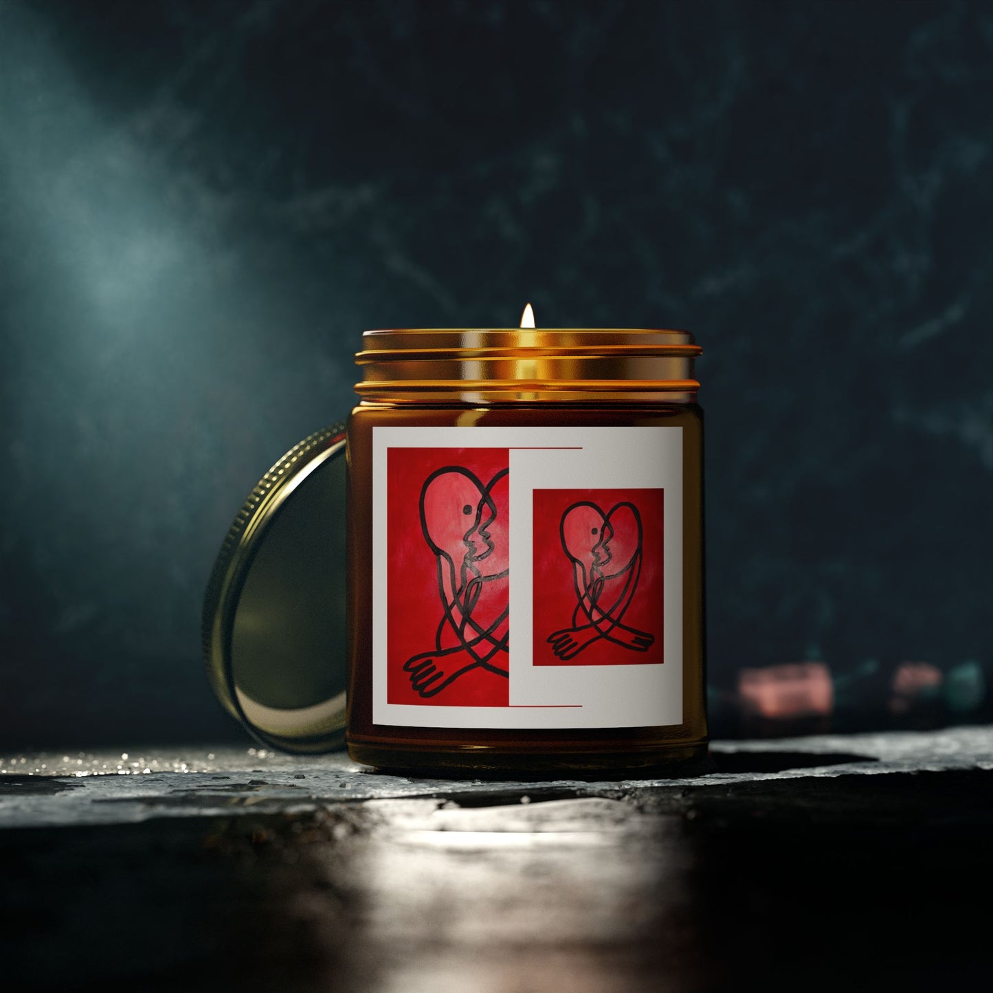Candle with Heartfelt Design, Scented Candles, Gift for Loved Ones, Home Decor, Aromatherapy, Relaxation