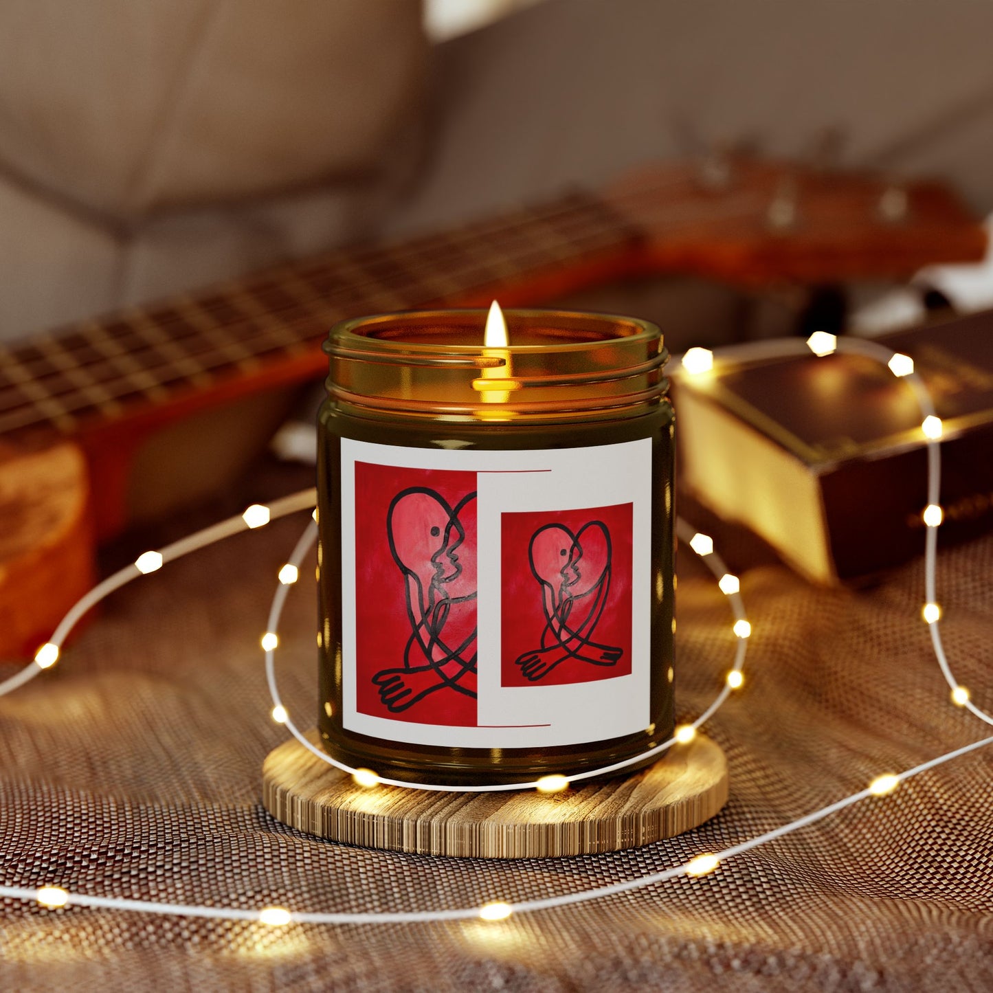 Candle with Heartfelt Design, Scented Candles, Gift for Loved Ones, Home Decor, Aromatherapy, Relaxation