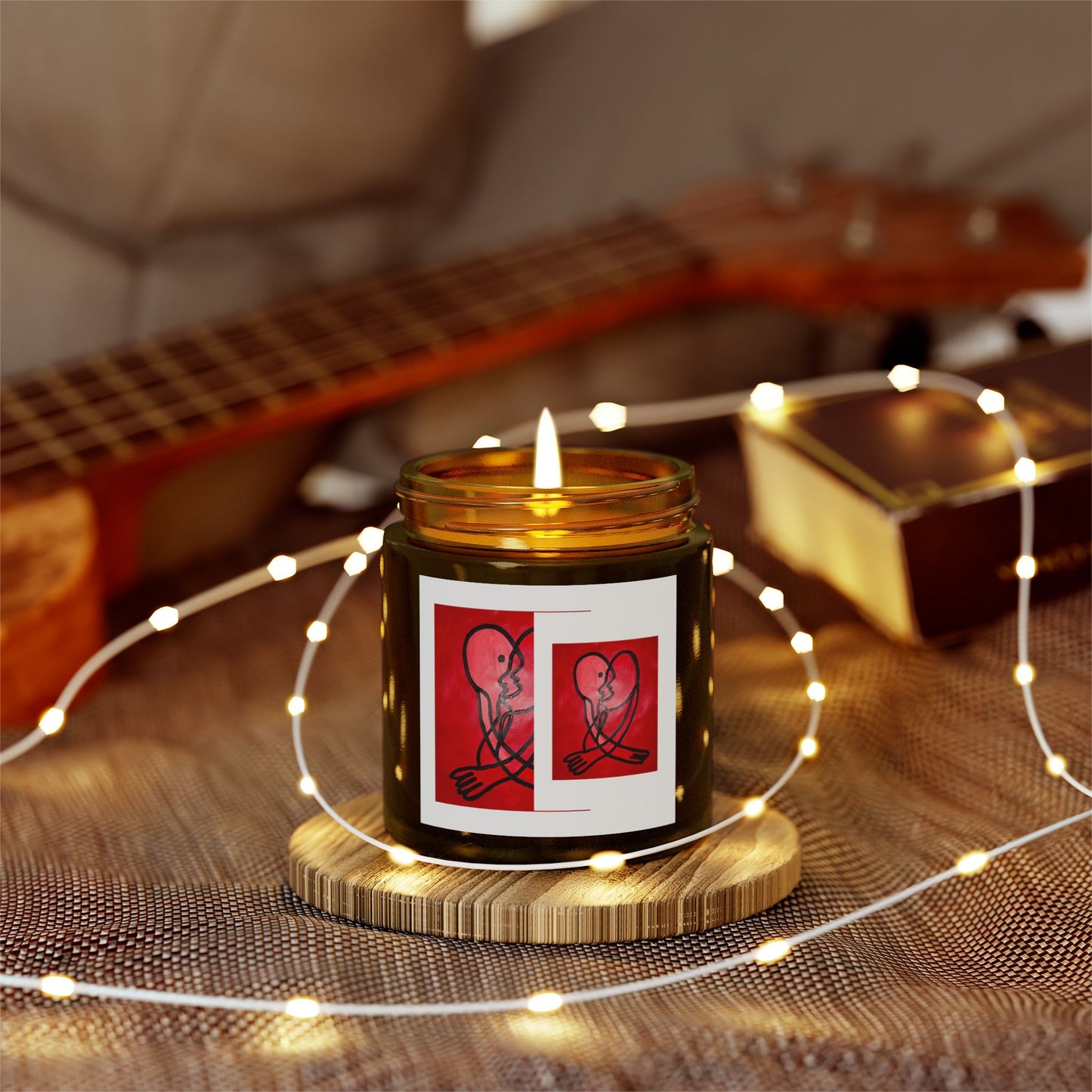 Candle with Heartfelt Design, Scented Candles, Gift for Loved Ones, Home Decor, Aromatherapy, Relaxation