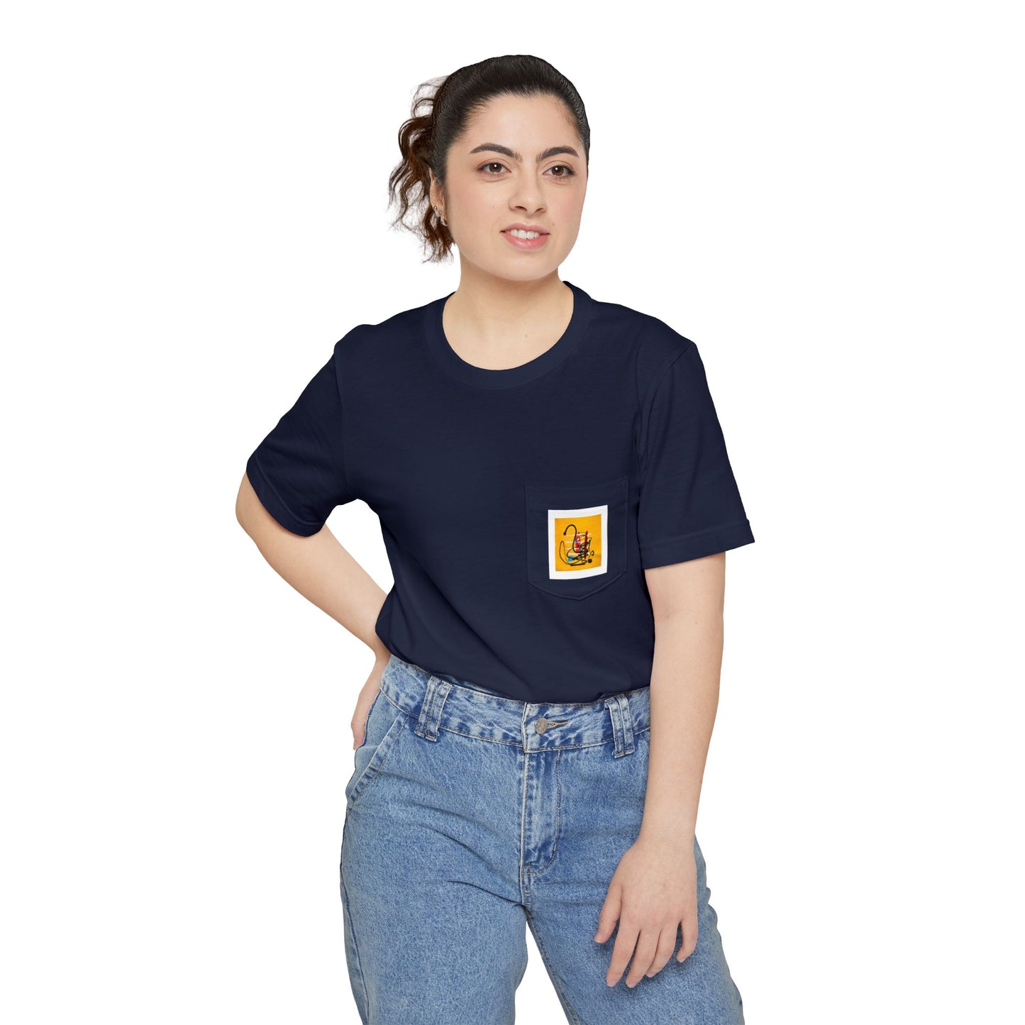 “Little Monster Tee”Colorful Graphic Pocket T-shirt, Casual Tee, Unisex Shirt, Summer Outfit, Gift for Him/Her, Stylish Pocket Tee