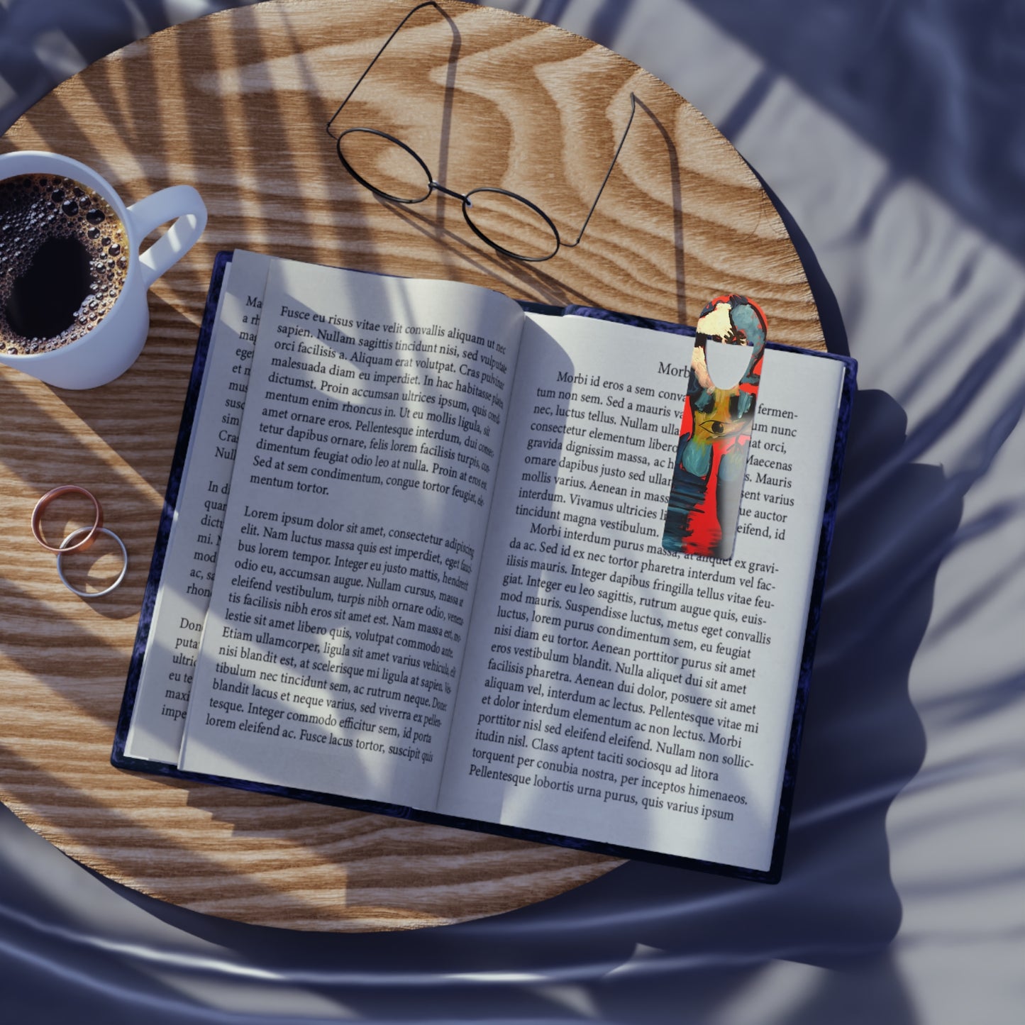 Artistic Metal Bookmark with Eye Design, Book Lover Gift, Unique Reading Accessory, Literary Gift, Colorful Bookmark