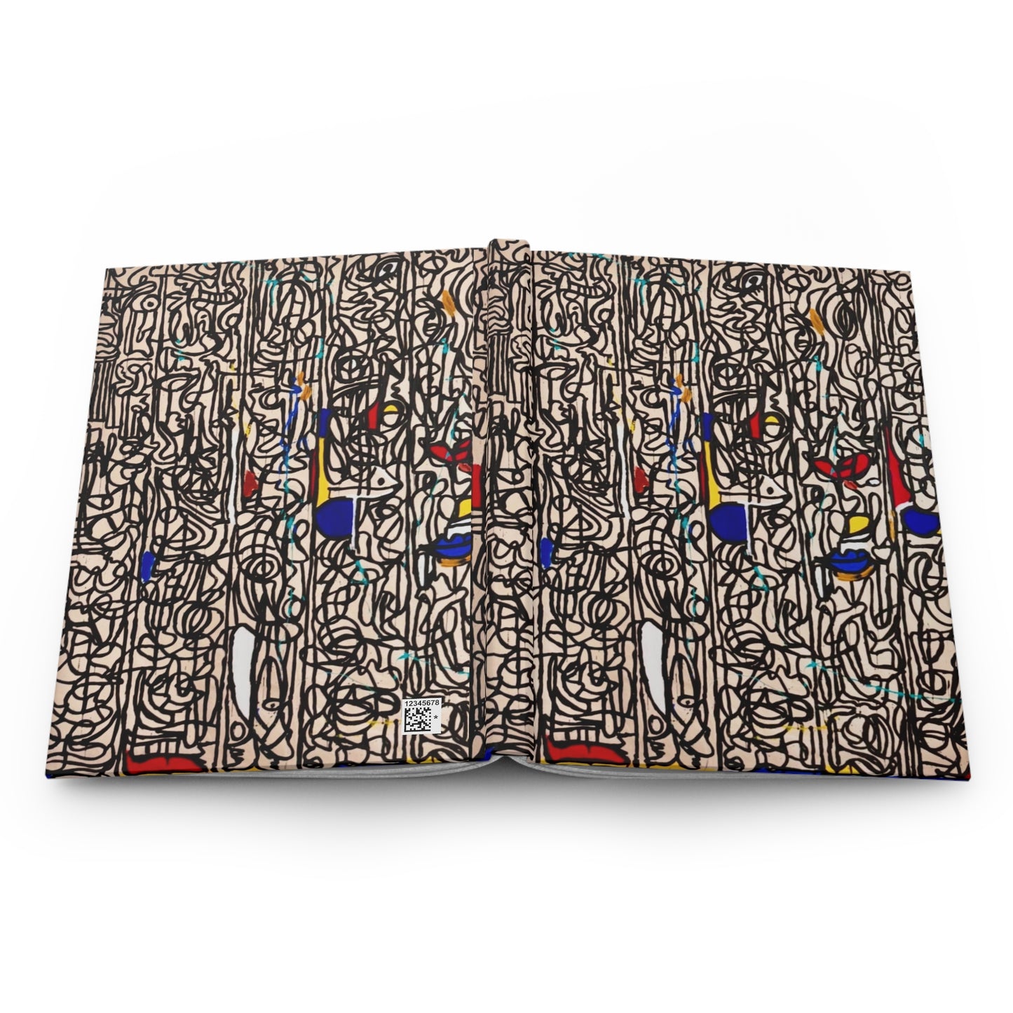 Abstract Art Hardcover Journal, Artistic Notebook, Sketchbook for Creatives, Unique Diary, Gift for Artists, Vibrant Journal