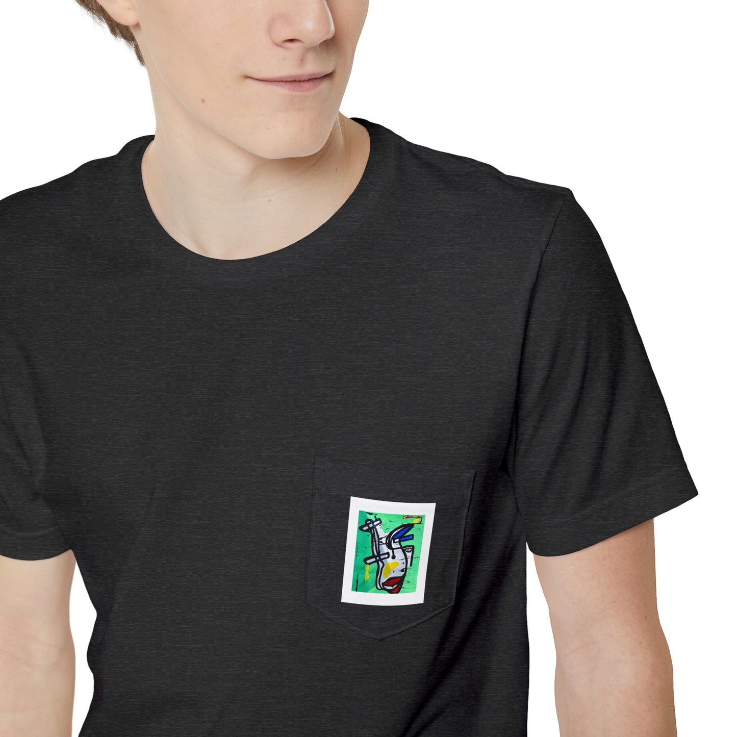 “Little Monster Tee”Colorful Graphic Pocket T-shirt, Casual Tee, Unisex Shirt, Summer Outfit, Gift for Him/Her, Stylish Pocket Tee