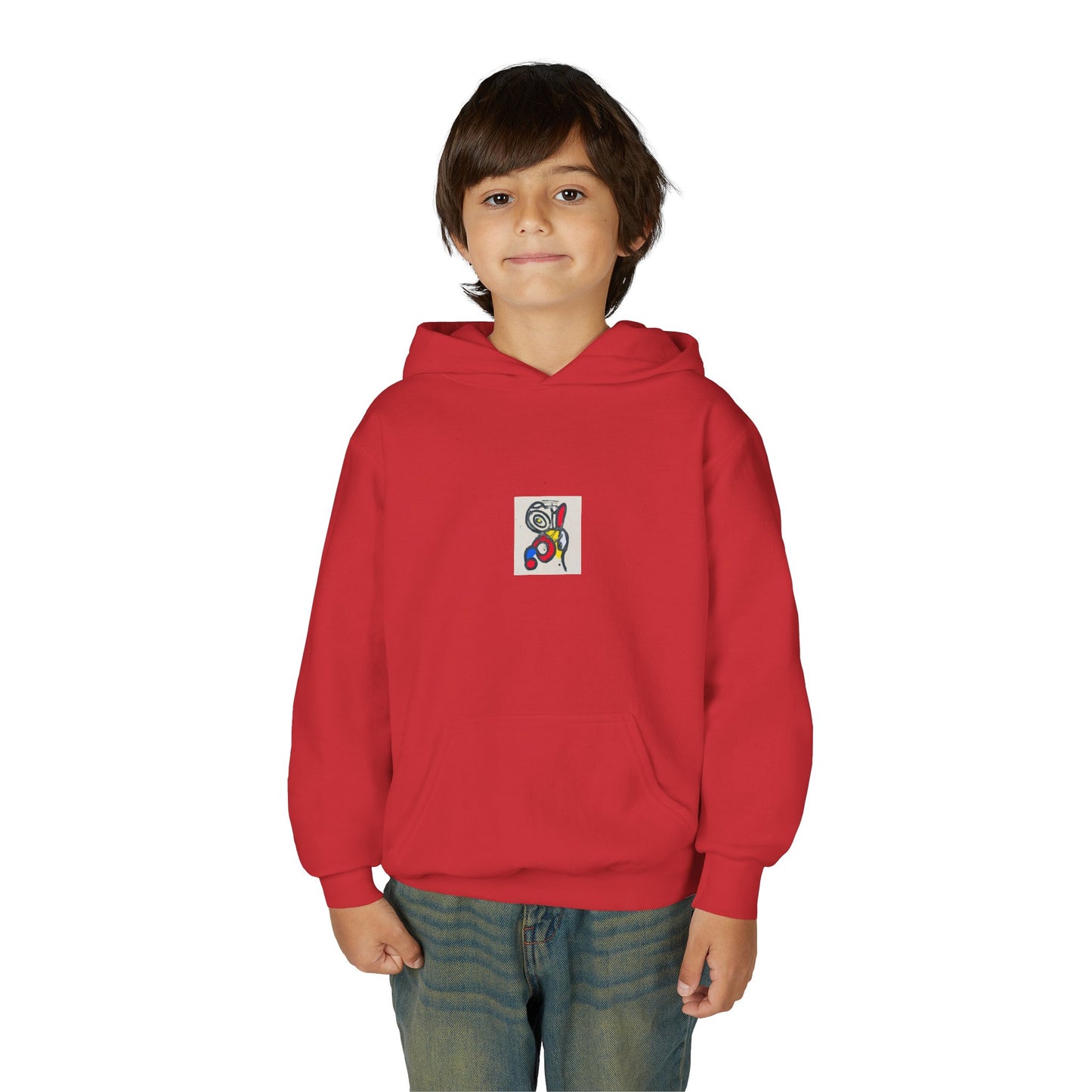 Colorful Abstract Youth Hoodie, Artistic Kids Sweatshirt, Unique Gift for Teens, Trendy Casual Wear, Perfect for Art Lovers, Kids' Fashion