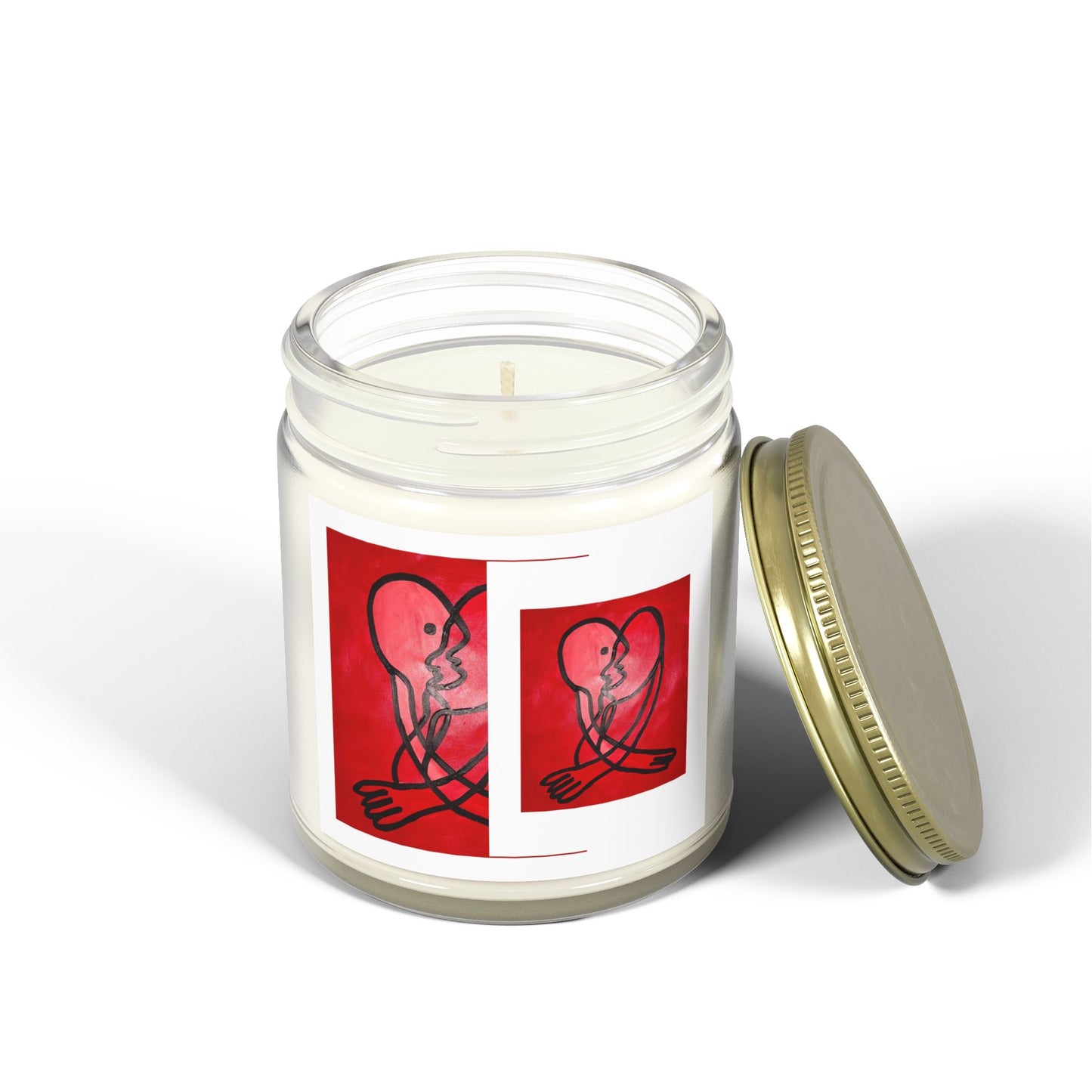 Candle with Heartfelt Design, Scented Candles, Gift for Loved Ones, Home Decor, Aromatherapy, Relaxation