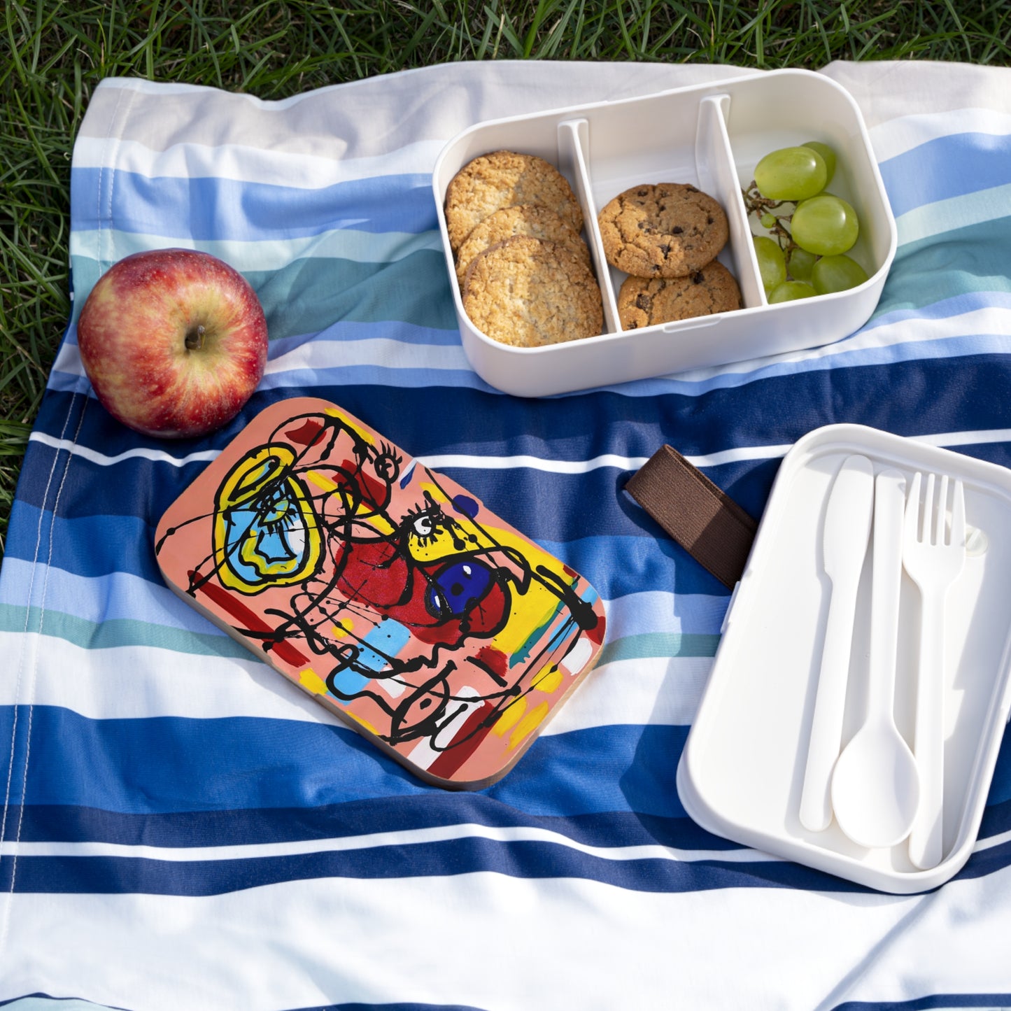 Vibrant Bento Lunch Box with Art Design, Eco-Friendly Meal Prep Container, Colorful Food Storage for Adults & Kids, Perfect for School [...]