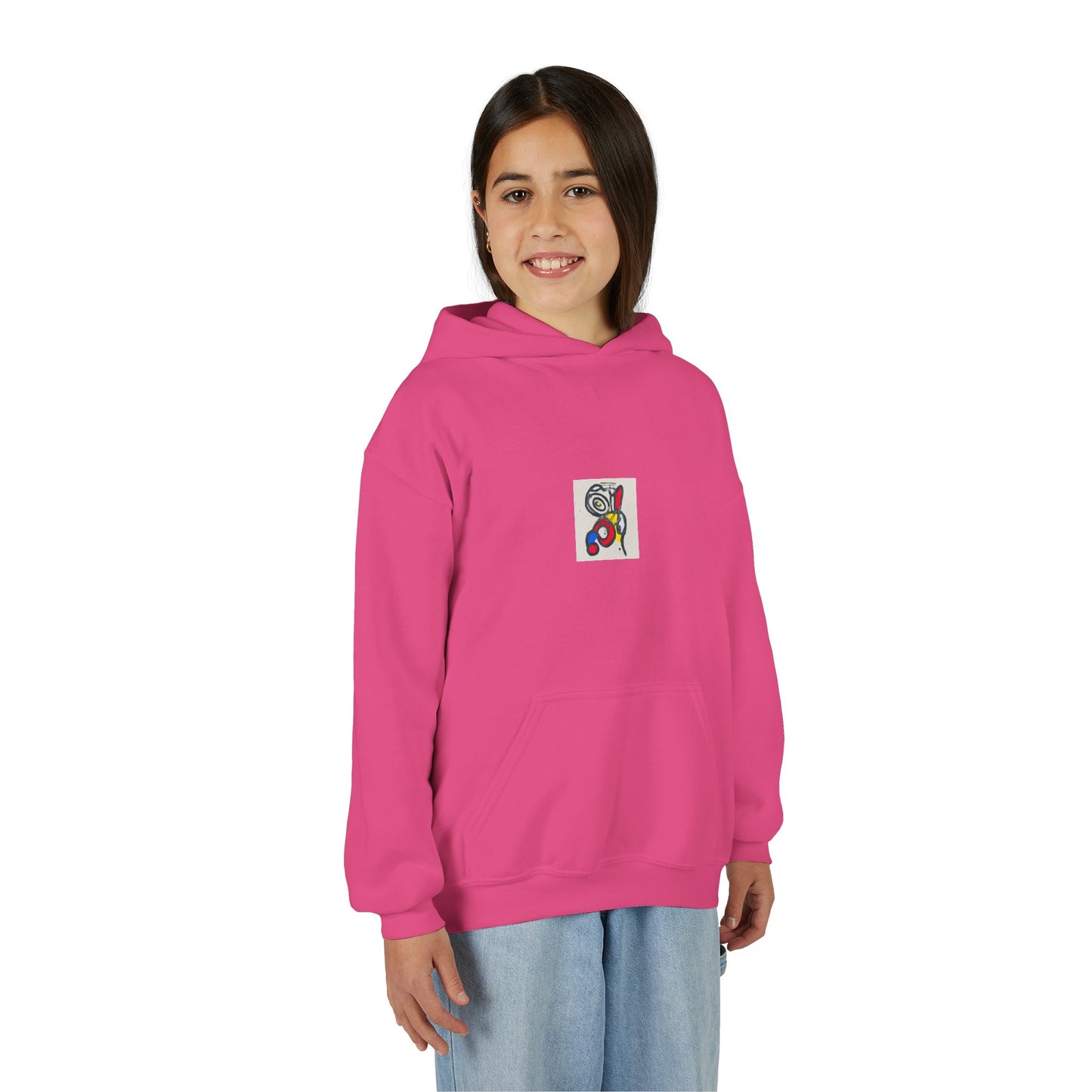 Colorful Abstract Youth Hoodie, Artistic Kids Sweatshirt, Unique Gift for Teens, Trendy Casual Wear, Perfect for Art Lovers, Kids' Fashion