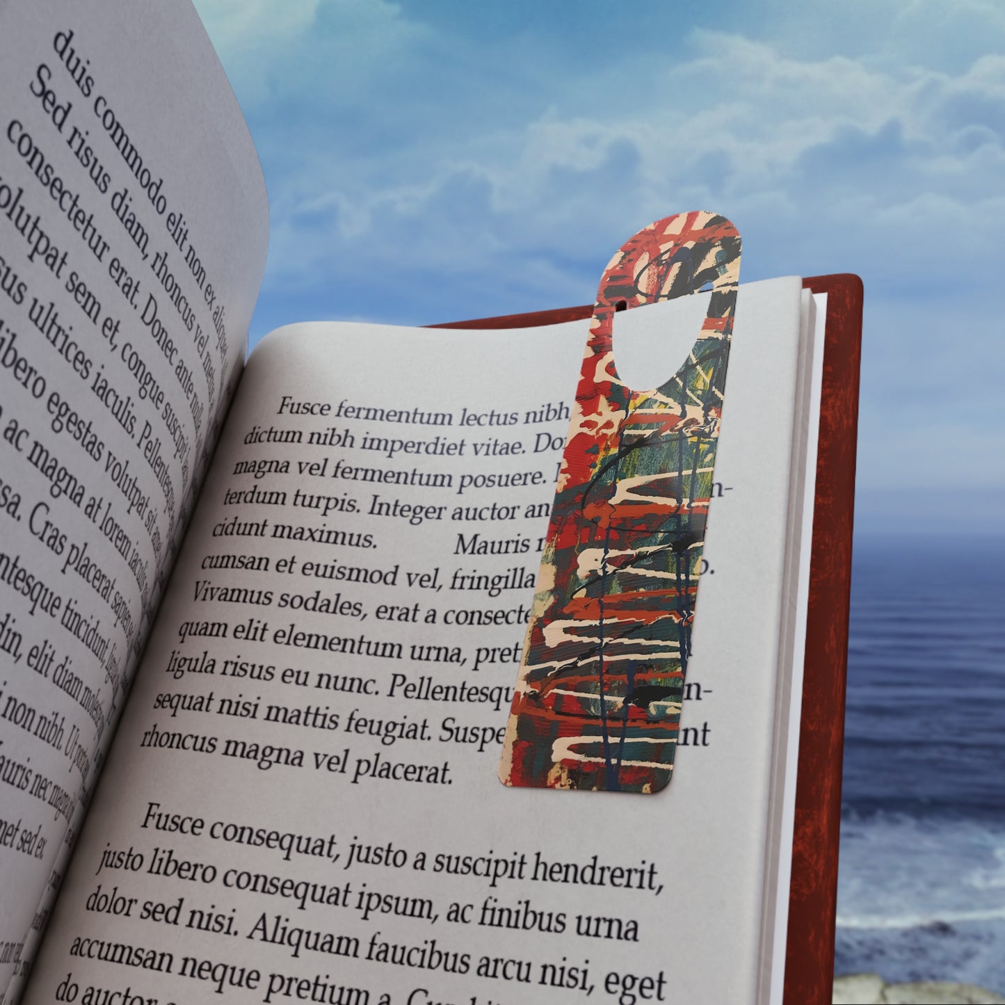 Artistic Bookmark, Colorful Bookmark, Unique Bookmark Gift, Book Lover Gift, Creative Reading Accessory