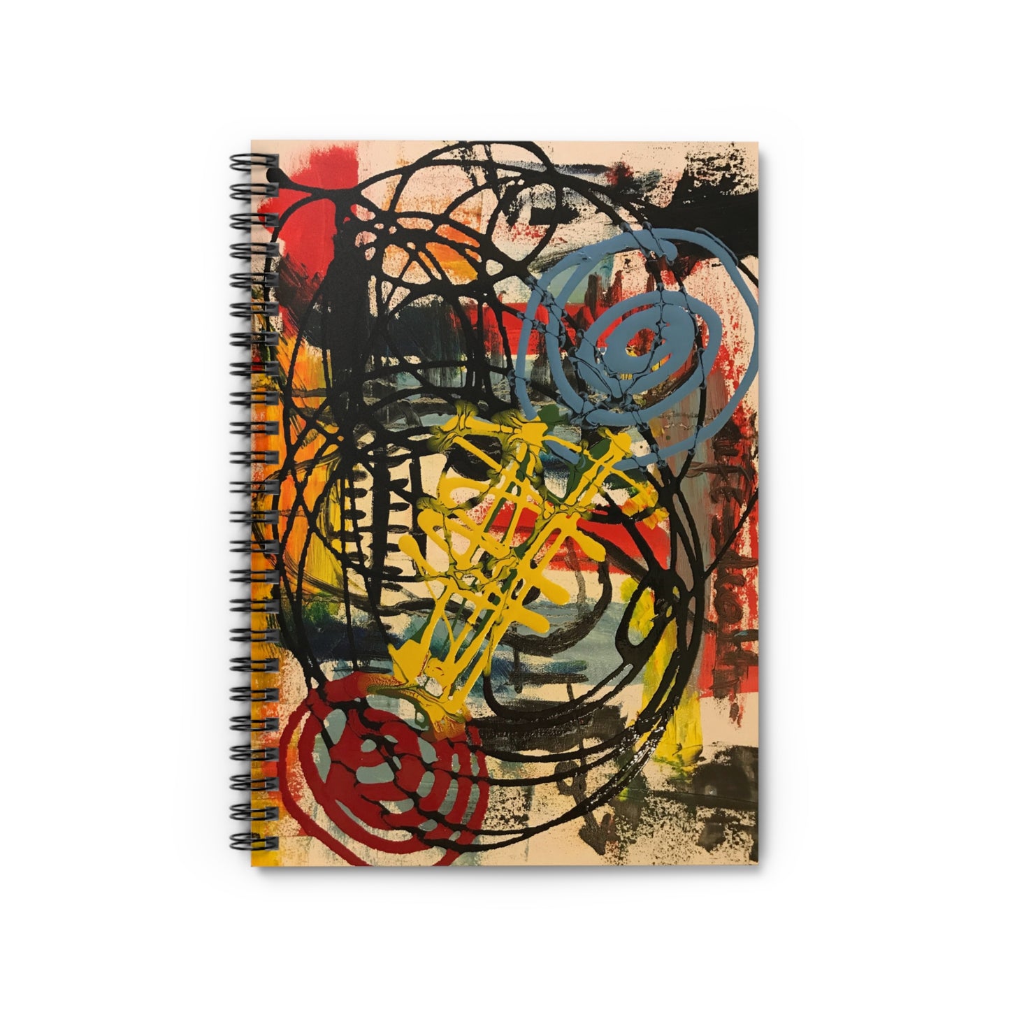 Abstract Art Spiral Notebook - Vibrant Ruled Line Journal, Artistic Gift for Creatives, Sketchbook, Unique Stationery, Birthday Gift