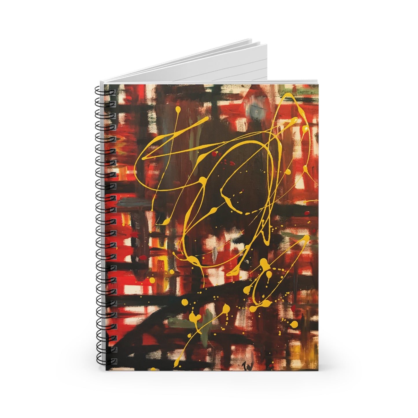 Artistic Spiral Notebook - Ruled Line | Unique Journal for Creative Minds, School Supplies, Gift for Artists, Red Yellow Design, Daily [...]