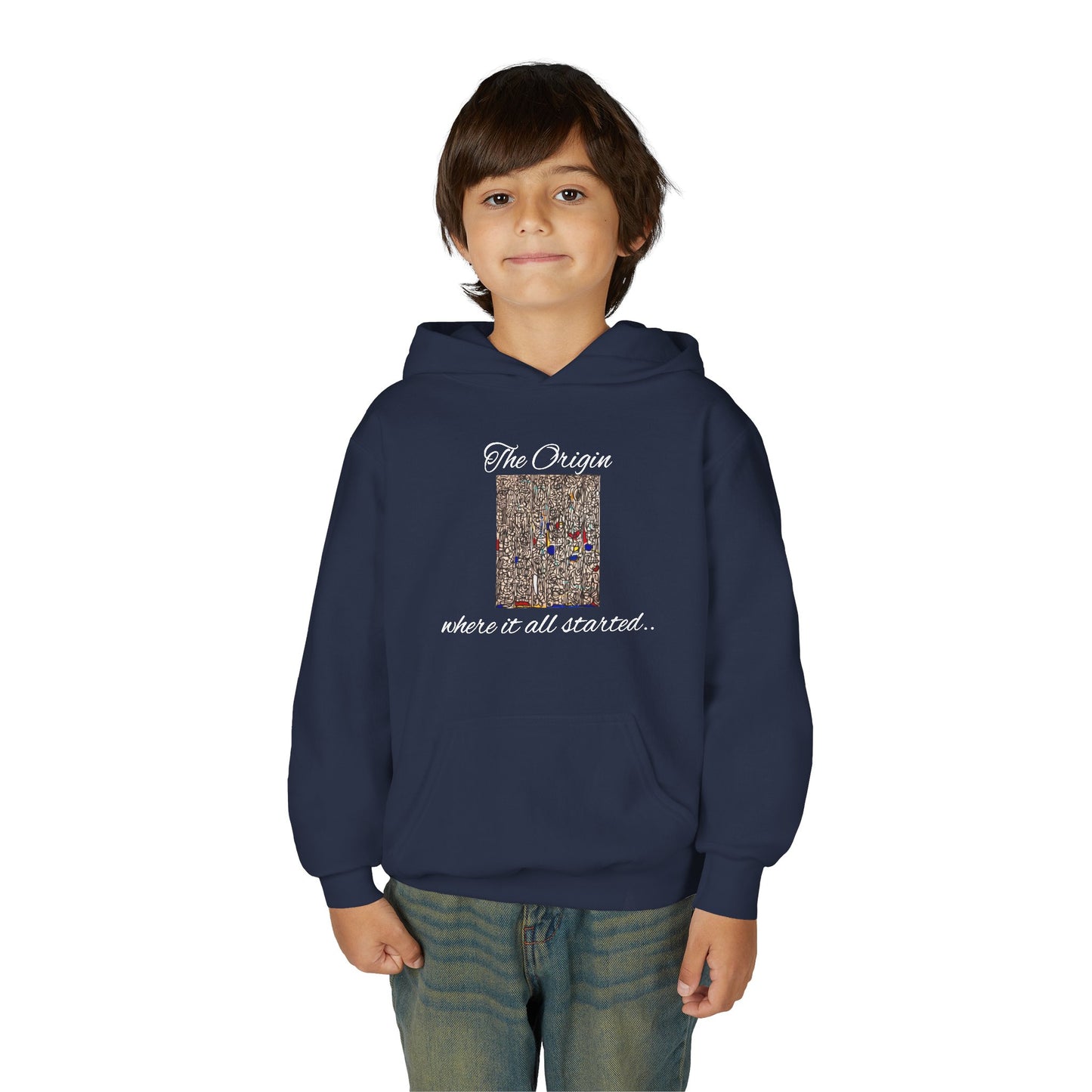 Colorful Abstract Youth Hoodie, Artistic Kids Sweatshirt, Unique Gift for Teens, Trendy Casual Wear, Perfect for Art Lovers, Kids' Fashion