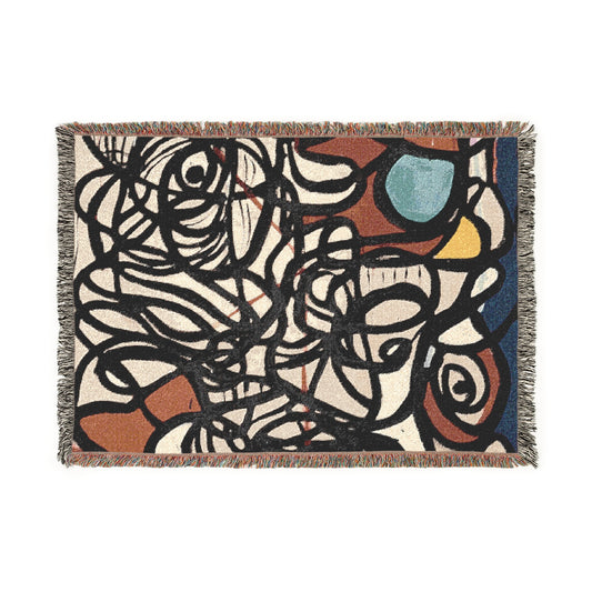 Artistic Woven Blanket - Cozy Decor for Home, Gifts for Art Lovers, Perfect for Holidays, Throws and Wall Hangings, Unique Designs