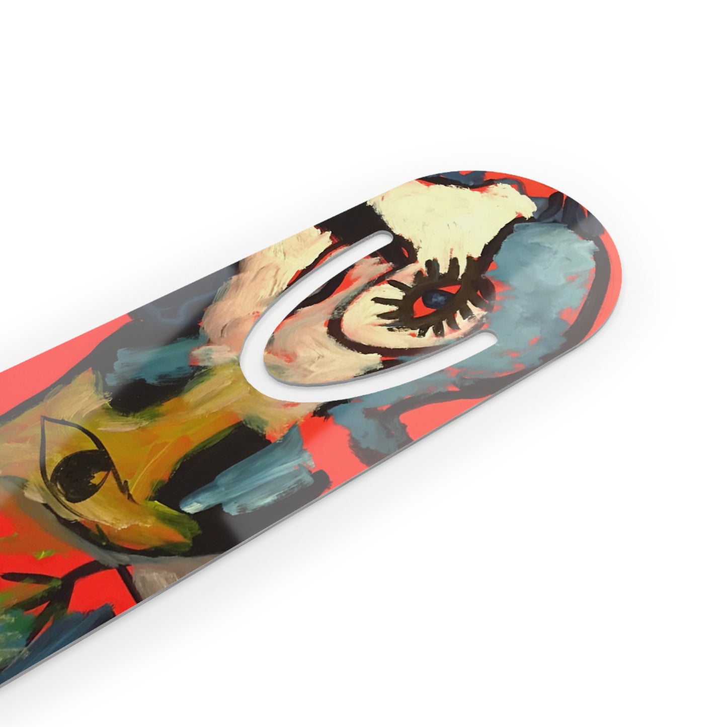 Artistic Metal Bookmark with Eye Design, Book Lover Gift, Unique Reading Accessory, Literary Gift, Colorful Bookmark