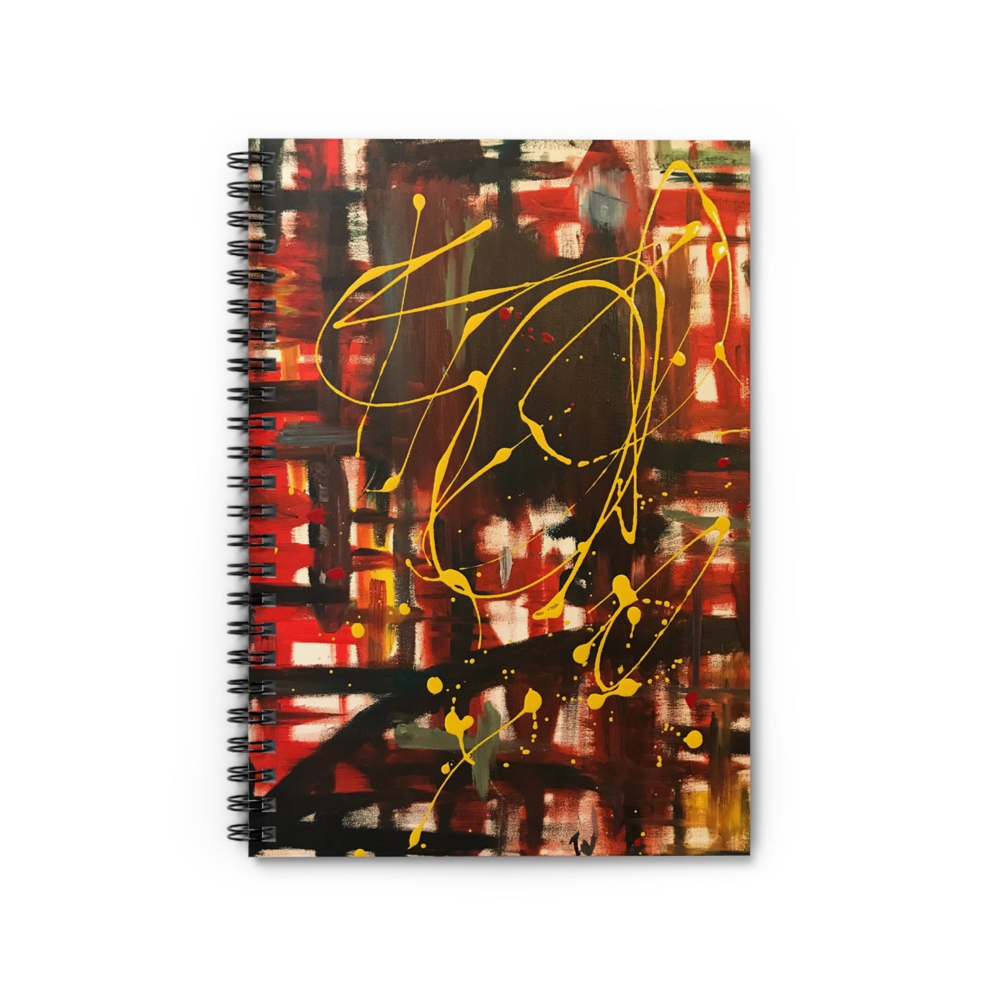 Artistic Spiral Notebook - Ruled Line | Unique Journal for Creative Minds, School Supplies, Gift for Artists, Red Yellow Design, Daily [...]