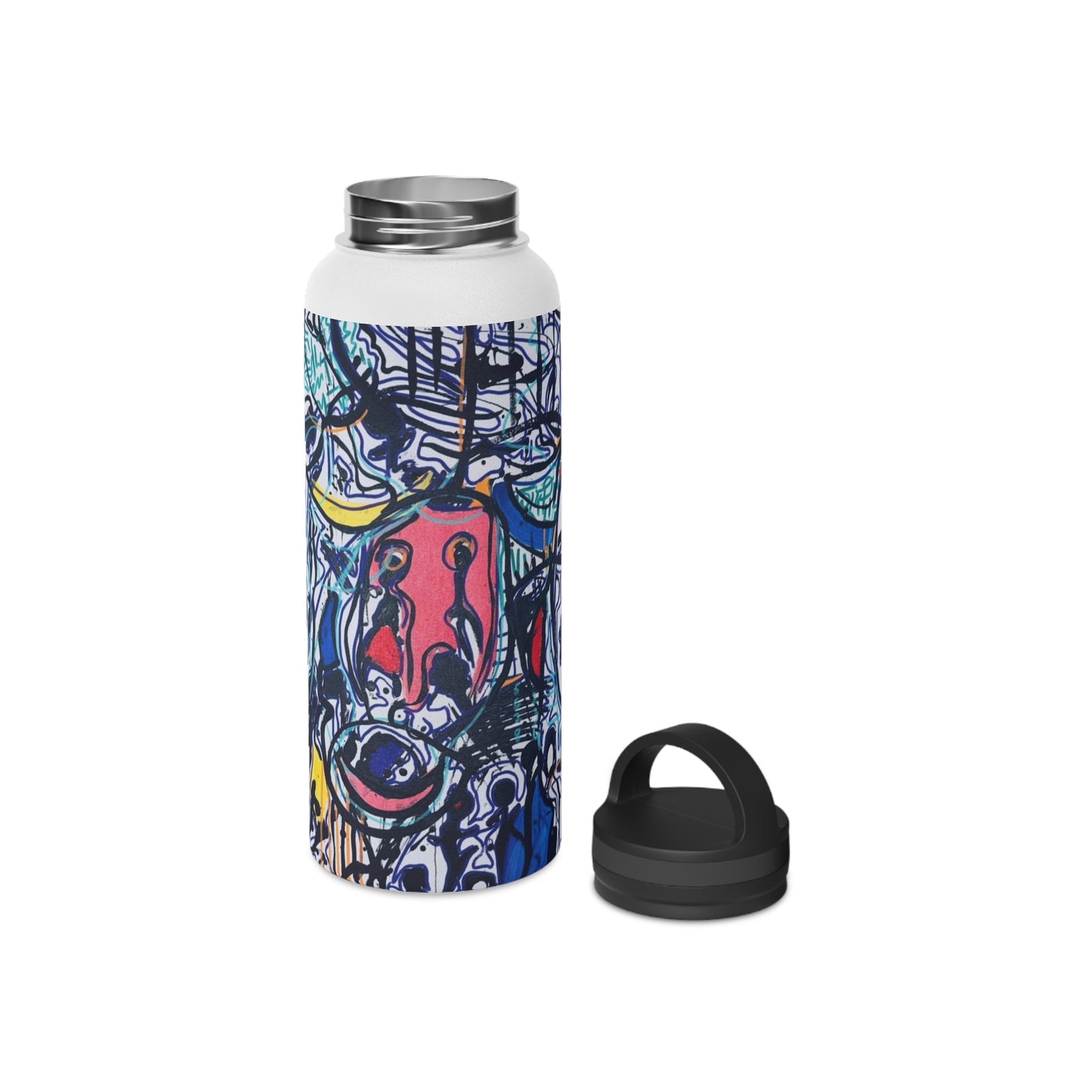 Stainless Steel Water Bottle, Handle Lid