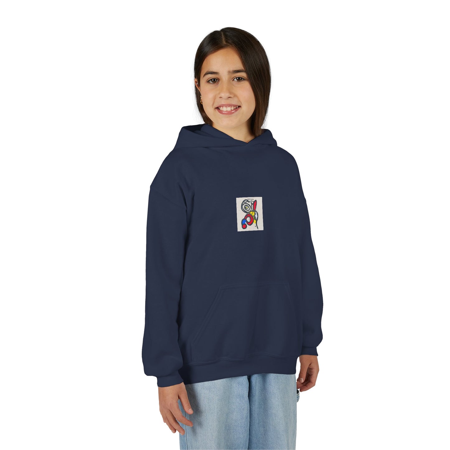 Colorful Abstract Youth Hoodie, Artistic Kids Sweatshirt, Unique Gift for Teens, Trendy Casual Wear, Perfect for Art Lovers, Kids' Fashion