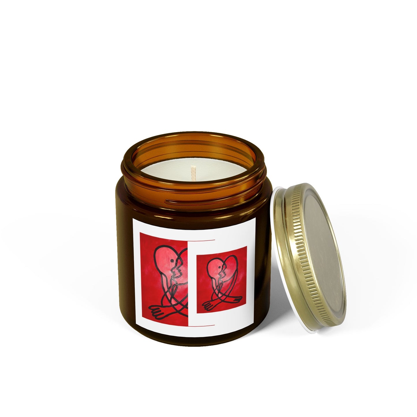 Candle with Heartfelt Design, Scented Candles, Gift for Loved Ones, Home Decor, Aromatherapy, Relaxation