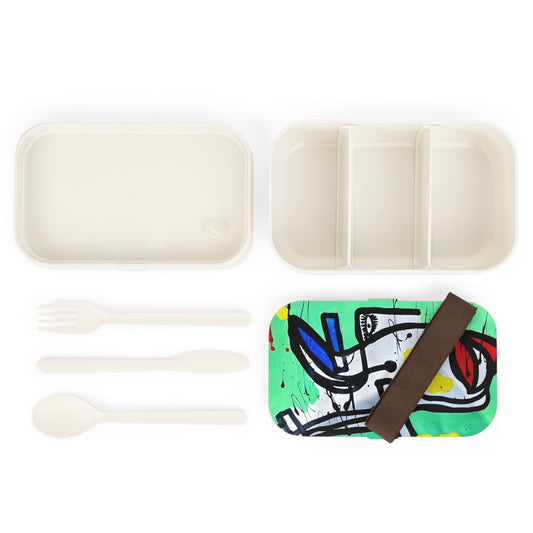 Colorful Artistic Bento Lunch Box, Eco-Friendly Meal Container, Perfect for School, Work, Picnics, and Gifts