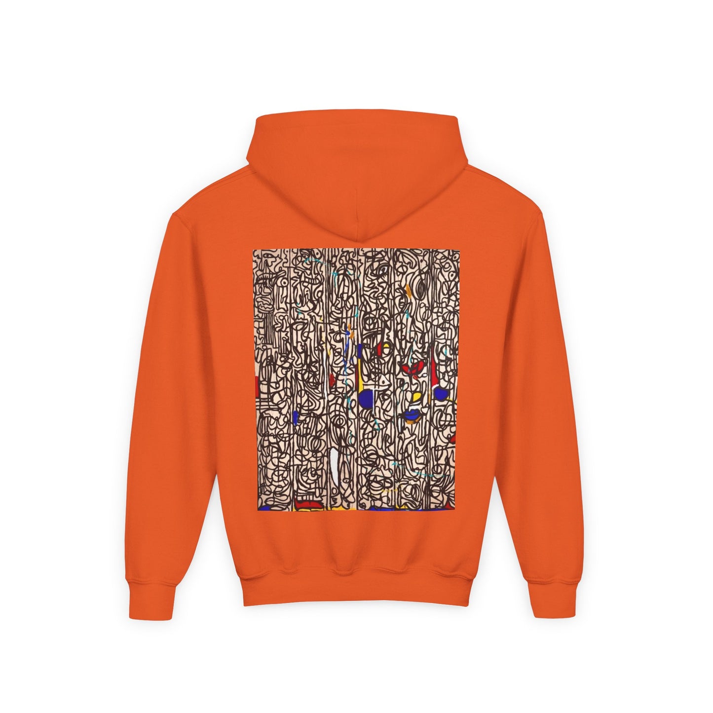 Colorful Abstract Youth Hoodie, Artistic Kids Sweatshirt, Unique Gift for Teens, Trendy Casual Wear, Perfect for Art Lovers, Kids' Fashion