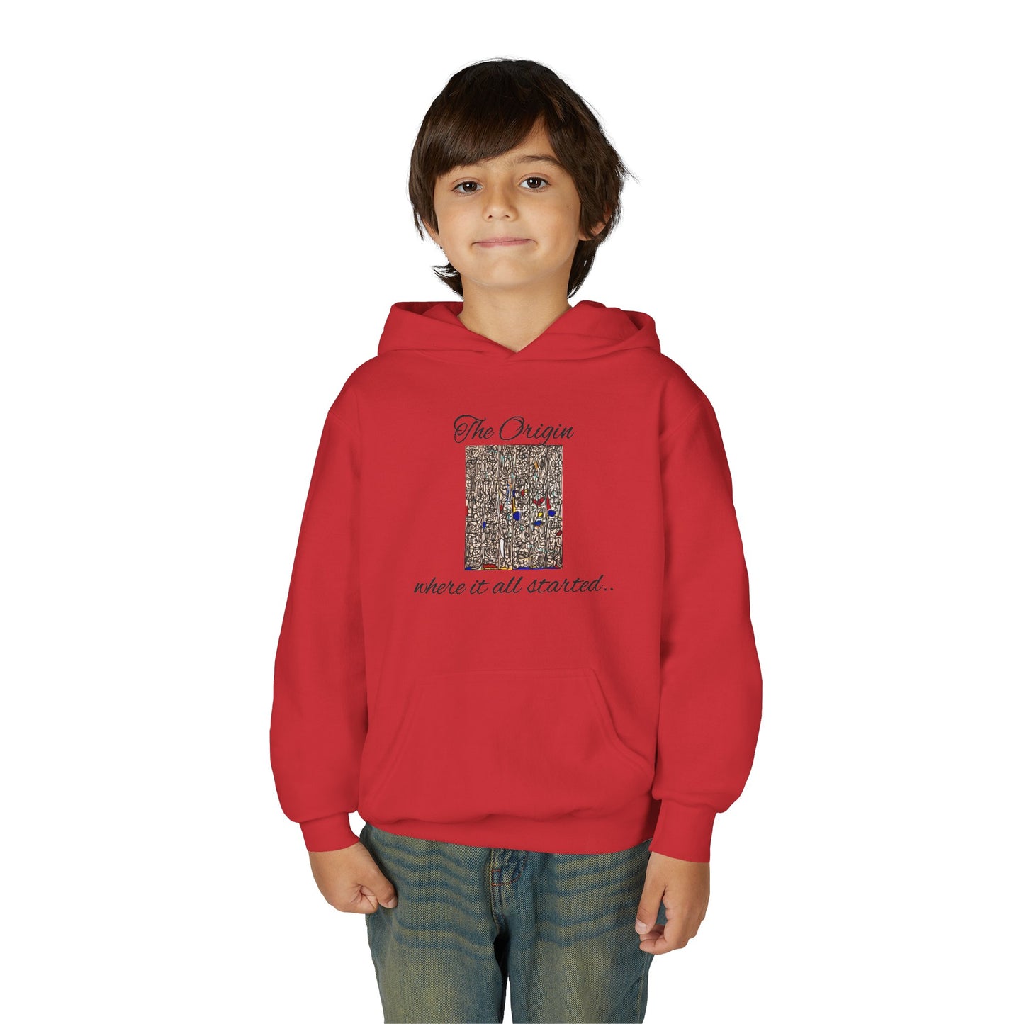 Colorful Abstract Youth Hoodie, Artistic Kids Sweatshirt, Unique Gift for Teens, Trendy Casual Wear, Perfect for Art Lovers, Kids' Fashion