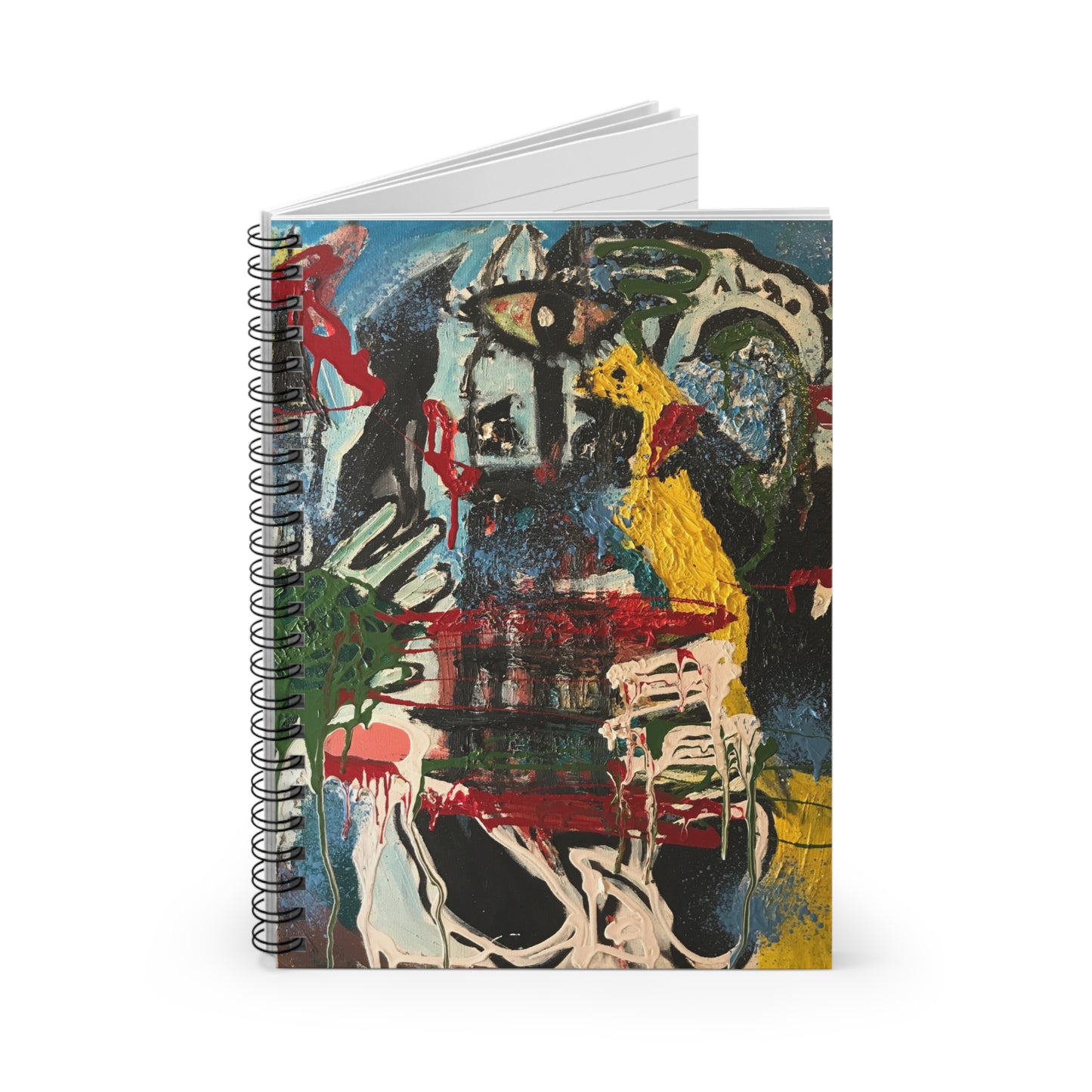 Artistic Spiral Notebook - Ruled Line, Unique Journal for Creative Souls, Gift for Artists, Colorful Sketchbook,  Inspirational Writing