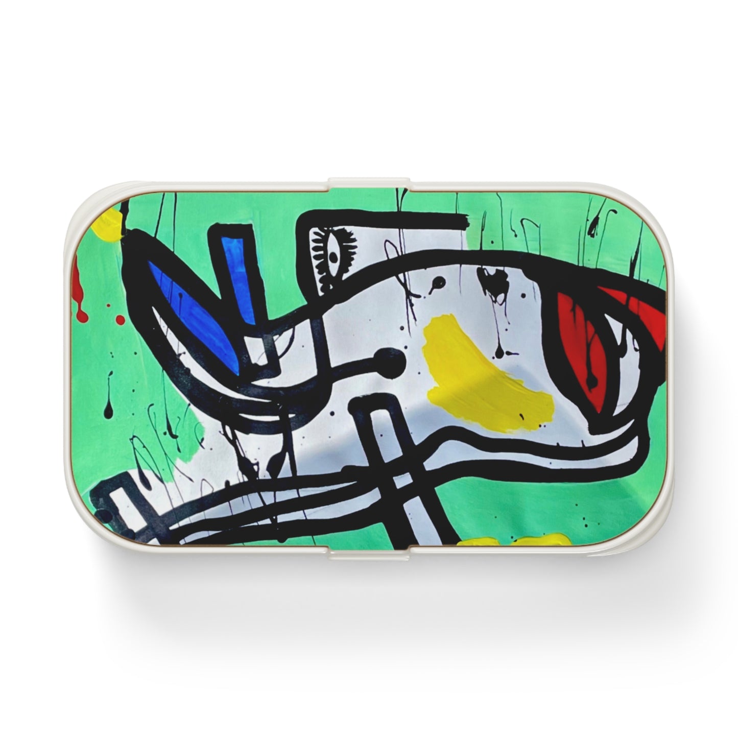 Colorful Artistic Bento Lunch Box, Eco-Friendly Meal Container, Perfect for School, Work, Picnics, and Gifts
