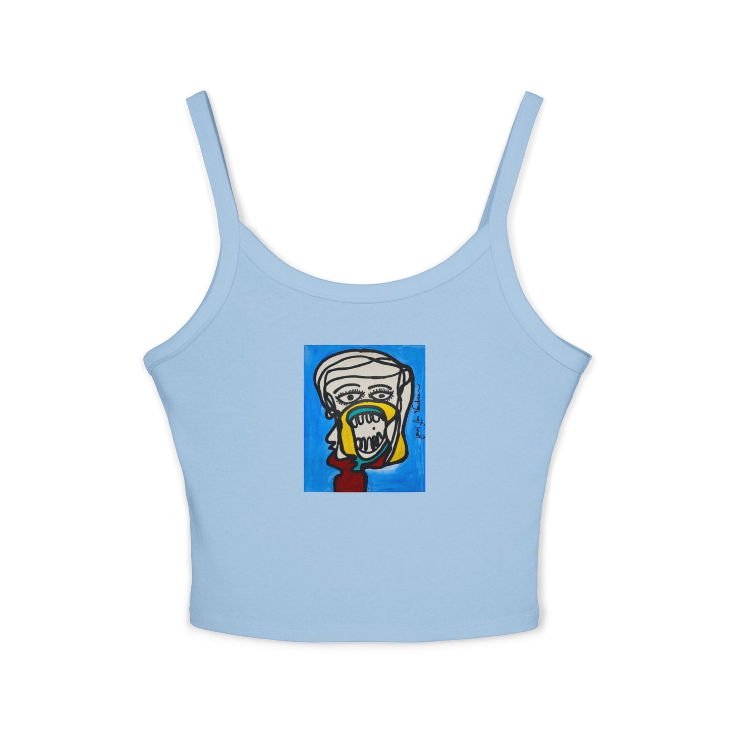 Colorful Art-Inspired Women's Spaghetti Strap Tank Top, Summer Fashion, Festival Wear, Perfect for Casual Outings, Gift for Art [...]