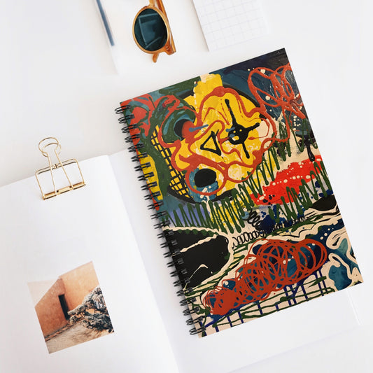 Abstract Art Spiral Notebook - Ruled Line, Colorful Journal for Artists, Creative Gift for Students, Unique Sketchbook, Vibrant Notepad