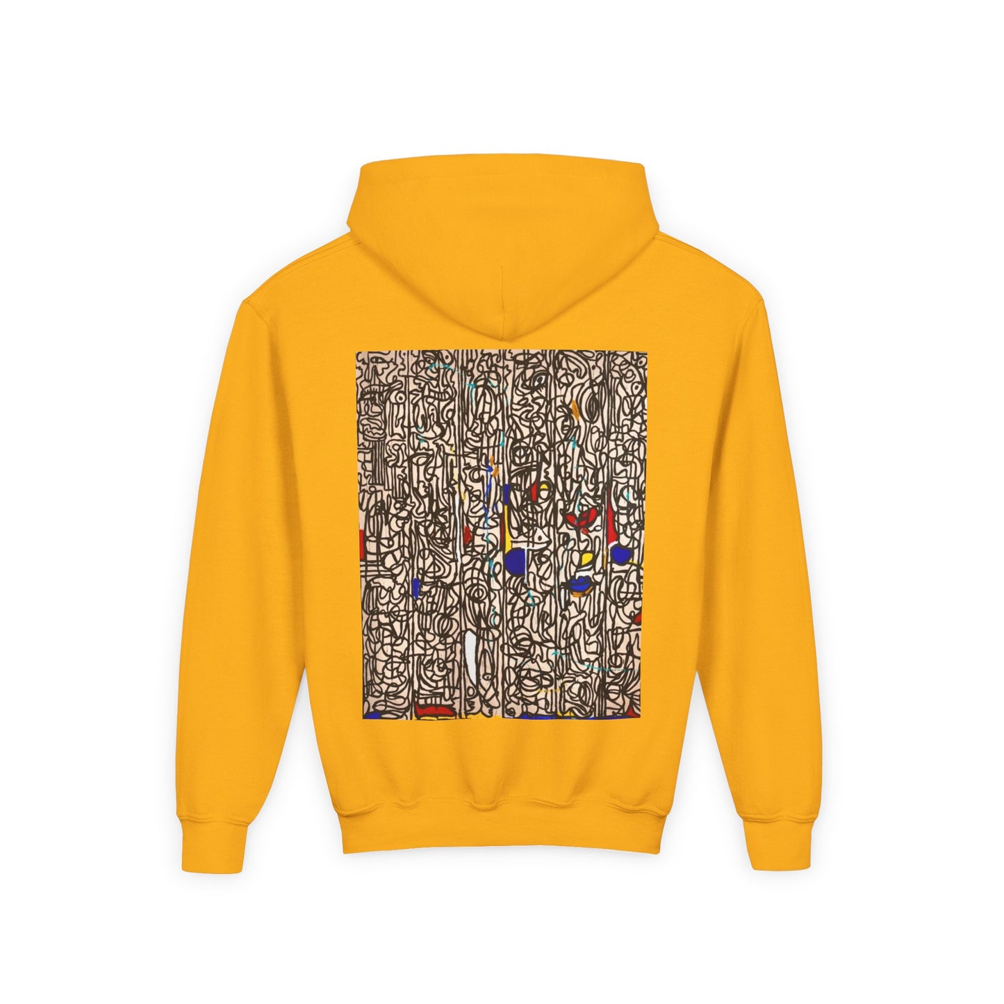 Colorful Abstract Youth Hoodie, Artistic Kids Sweatshirt, Unique Gift for Teens, Trendy Casual Wear, Perfect for Art Lovers, Kids' Fashion
