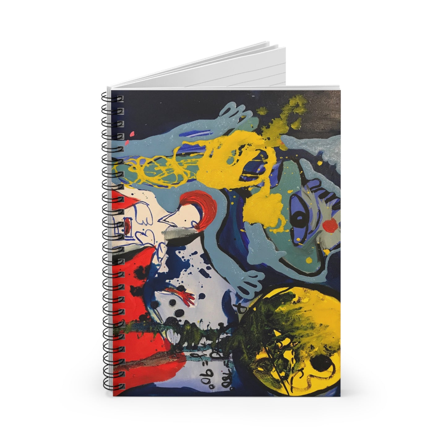 Colorful Artistic Spiral Notebook, Ruled Journal, Creative Writing Notebook, Back to School Supplies, Gift for Artists, Unique Stationery