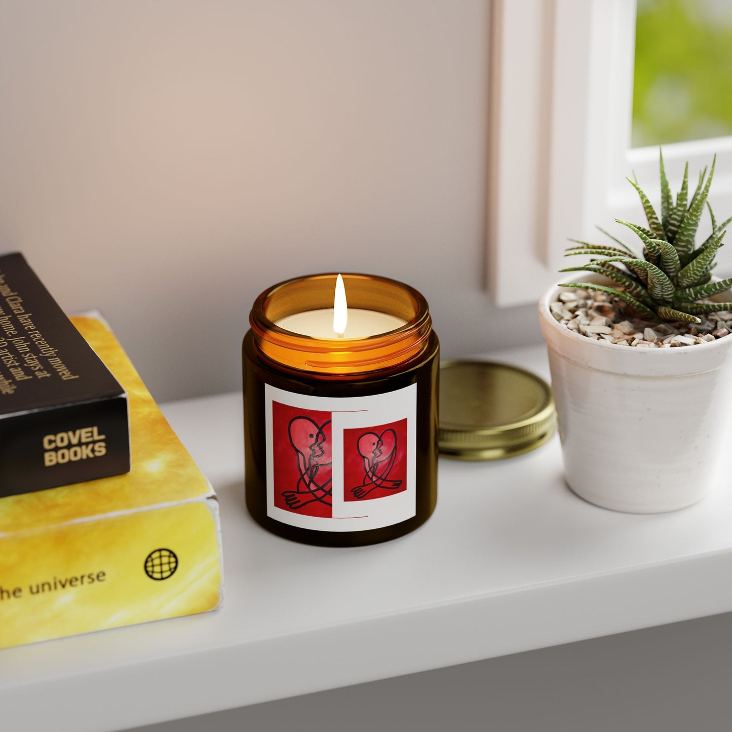 Candle with Heartfelt Design, Scented Candles, Gift for Loved Ones, Home Decor, Aromatherapy, Relaxation