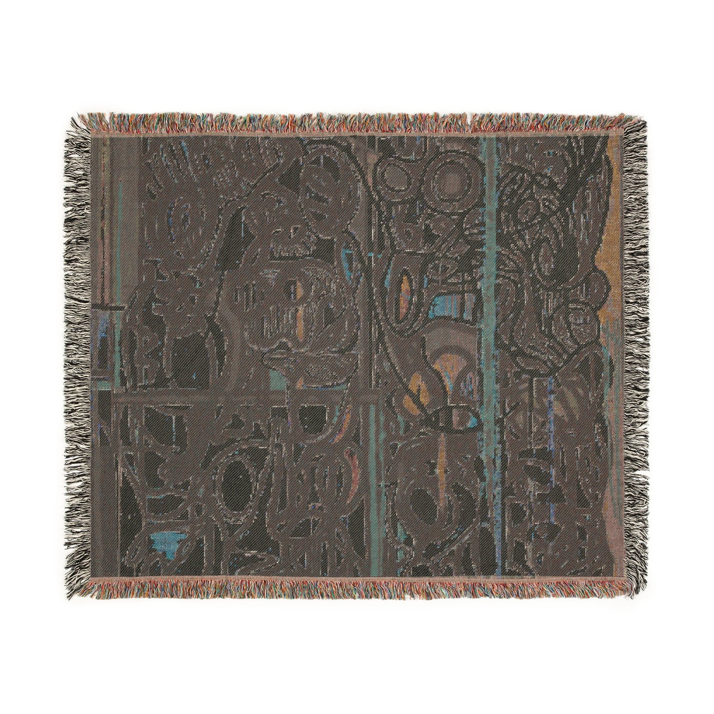 Artistic Woven Blanket - Cozy Decorative Throw for Home, Unique Wall Tapestry, Ideal Gift for Art Lovers, Warm Living Room Accent